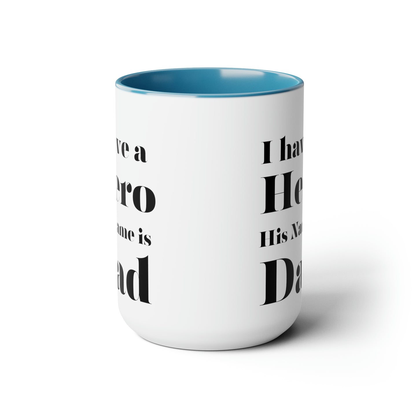 Hero dad mug love you dad Valentine's Day mug sister gift Coffee Mug pregnancy reveal gift heart mug gift for her Mug wife Coffee tea 15oz