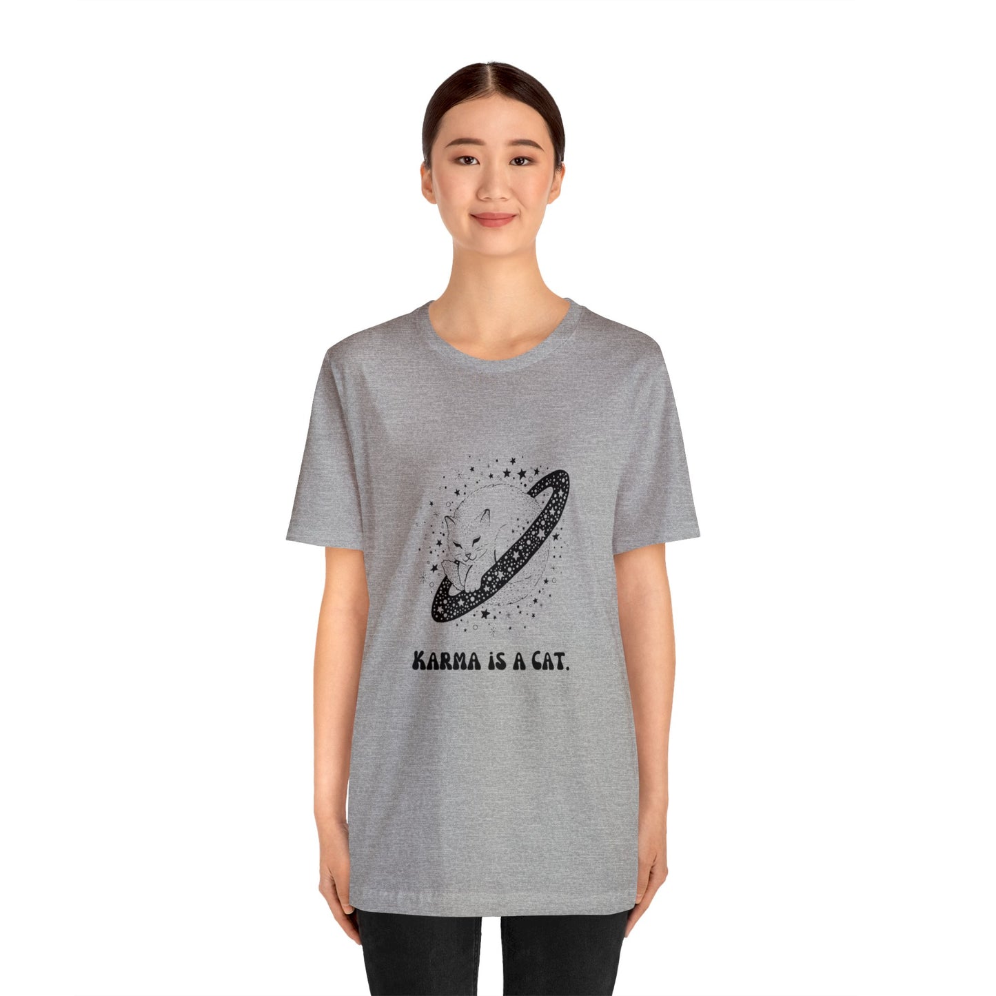 Karma is a cat shirt Cat lover tshirt book lover shirt Taylor witchy cat Shirt Halloween Cat Gift for Cat Lover Gift for Cat lover shirt