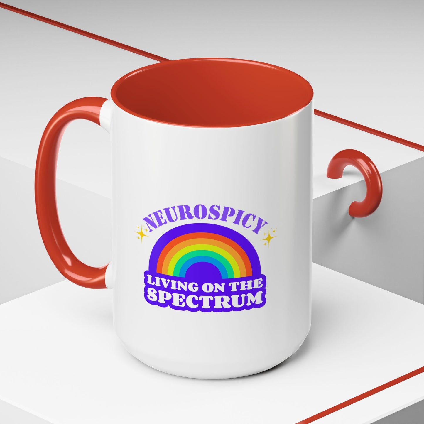 Neurospicy mug Morning affirmations mug NeuroDivergent mug rainbow mug On the spectrum gift Christmas gift for her gift for him bestie Mug