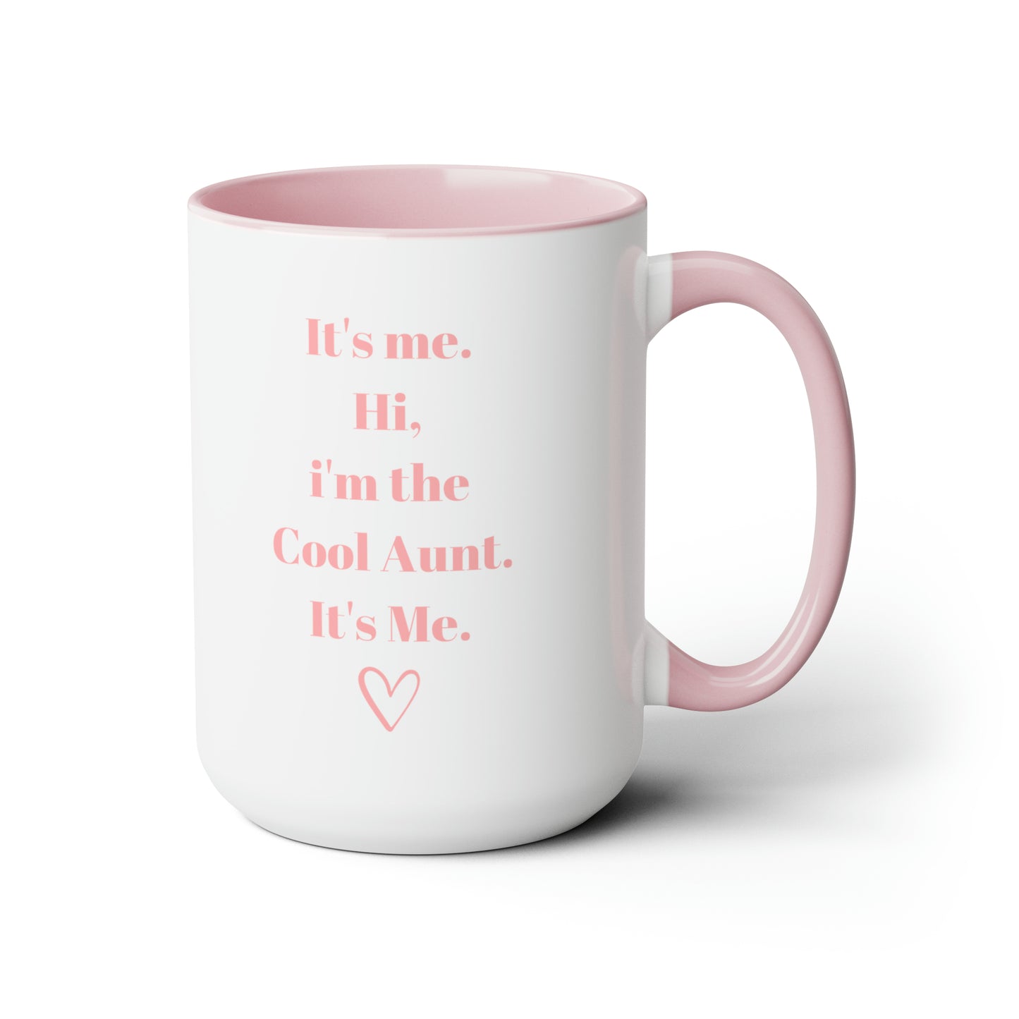 Cool aunt mug gift for auntie mug sister gift Coffee Mug pregnancy reveal gift heart mug gift for her Mug wife Coffee tea Christmasgift 15oz