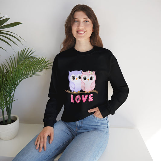 Owl Love sweater valentines Day sweatshirt valentines day shirt best friend gift for her Unisex owl sweater Love shirt unique holiday gift