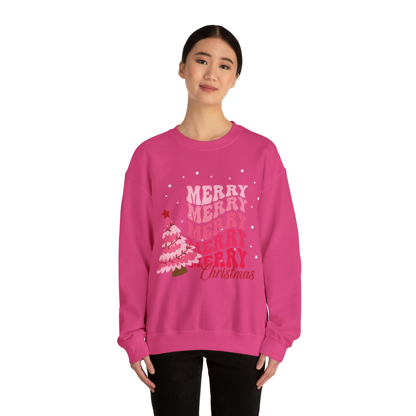 Festive AF sweater Pink Merry Bright Christmas Sweatshirt for Women Christmas Shirt Sweater Holiday Christmas gift for her gift for him