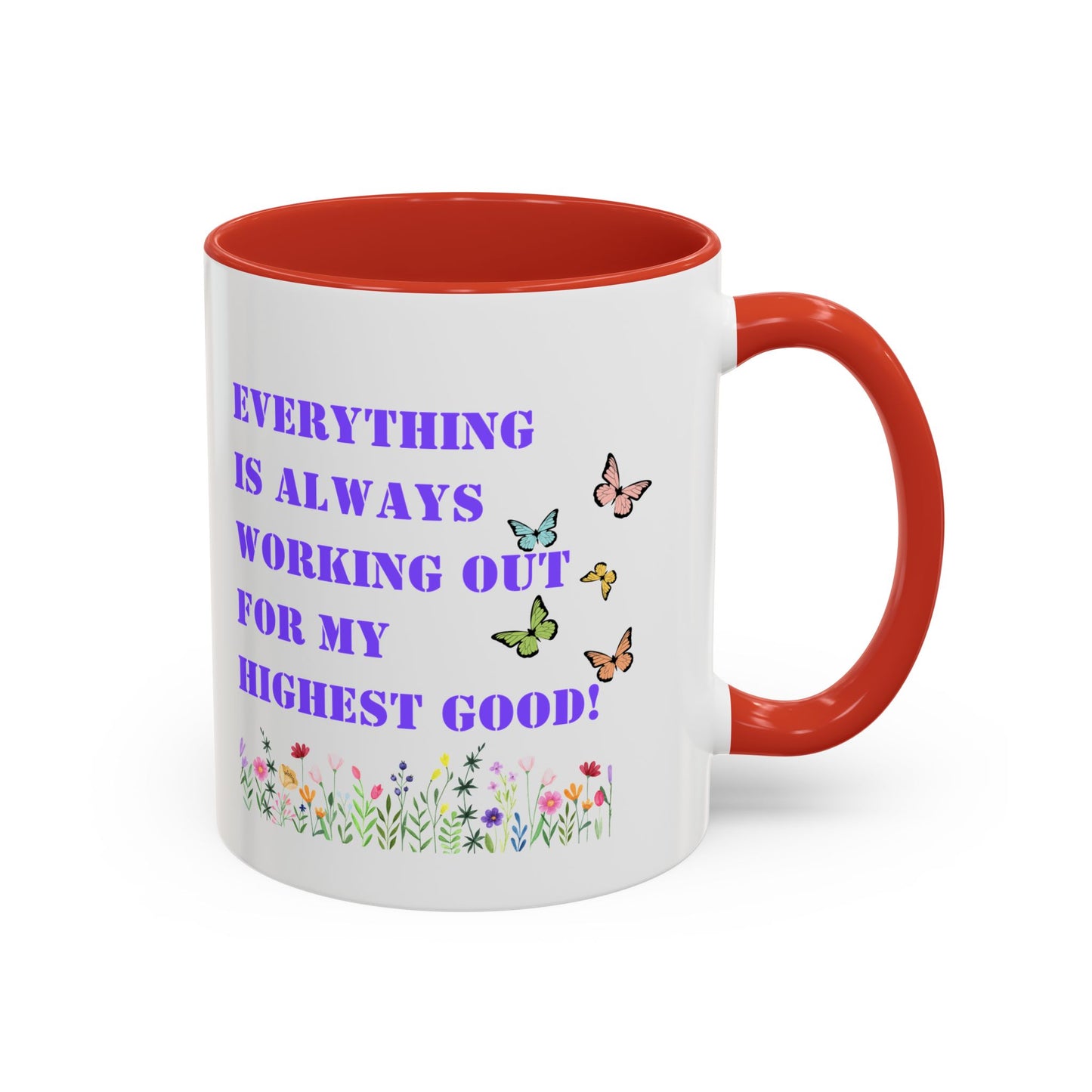 Everything is always working out for me mug Morning affirmation mug shining light mug Delulu mug Christmas gift for her gift for him bestie