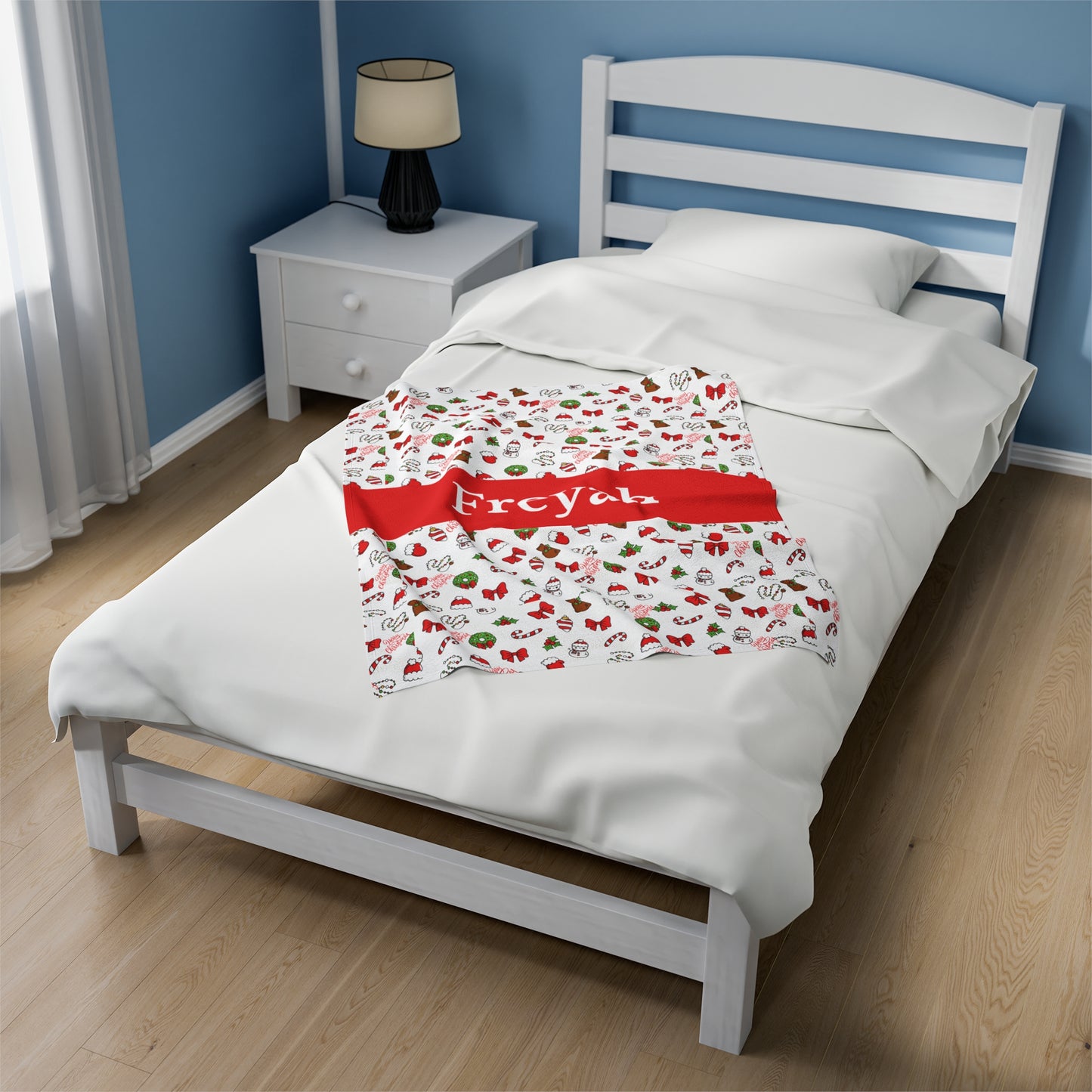 Christmas Blanket kids custom name christmas blanket Merry christmas personalized blanket Movie watching blanket Velveteen Plush Blanket