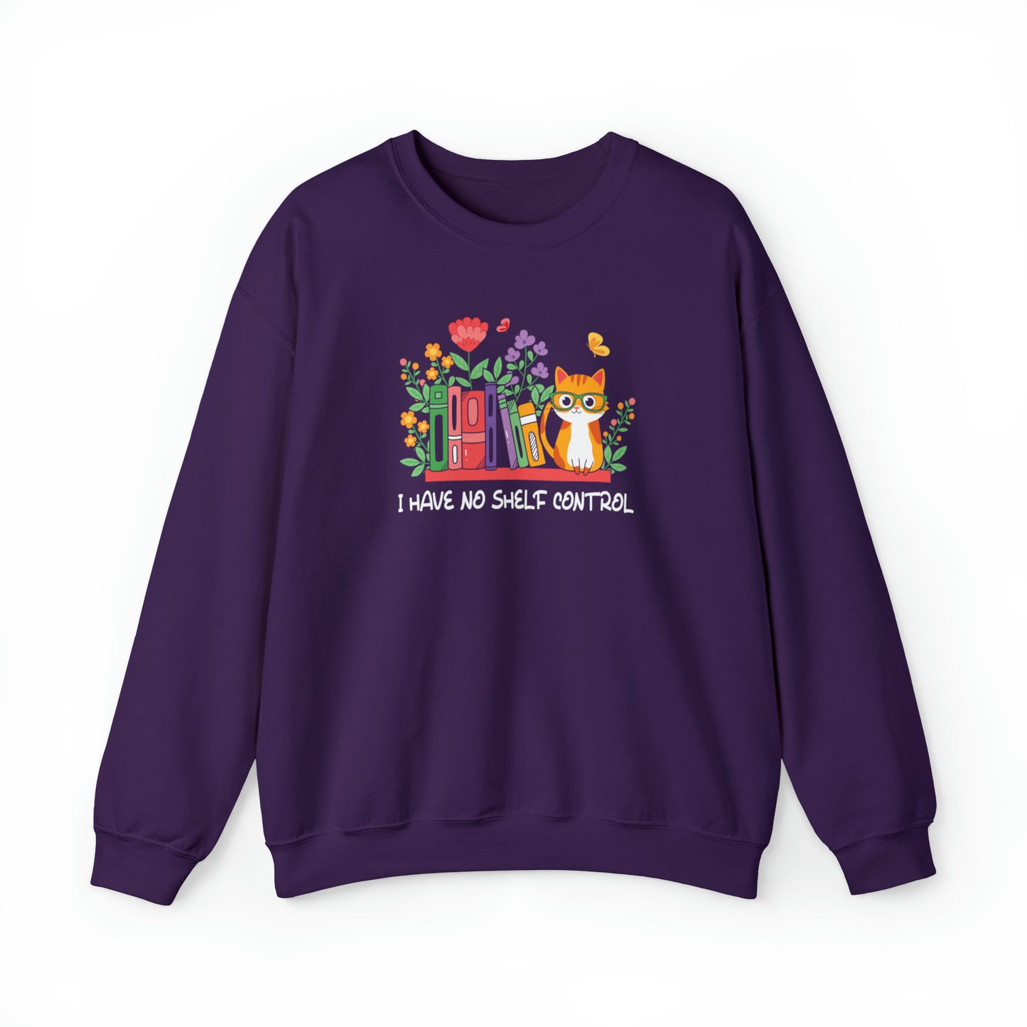 Cat lover Sweatshirt book lover sweater BookShelf control orange cat Shirt Halloween Cat Sweatshirt Gift for Cat Lover Gift for Cat Mom Gift