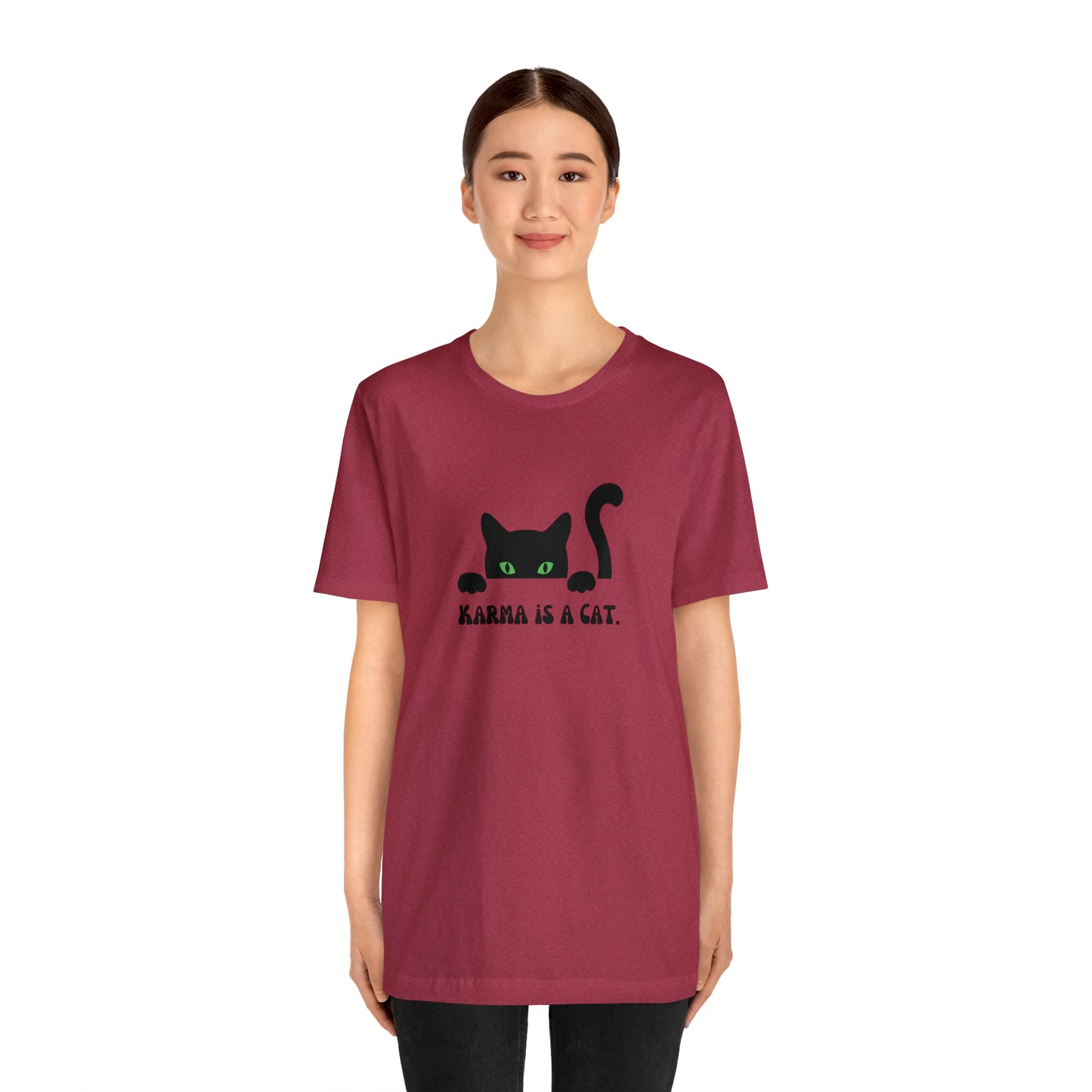 Karma is a cat shirt Cat lover tshirt book lover shirt Taylor witchy cat Shirt Halloween Cat Gift for Cat Lover Gift for Cat swiftie shirt