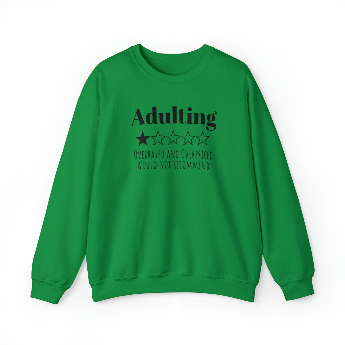 I'm not Adulting Sweatshirt unisex, printed on back I'm not adulting today,Funny adulting shirt Christmas Sweater,Christmas Crewneck,Holiday
