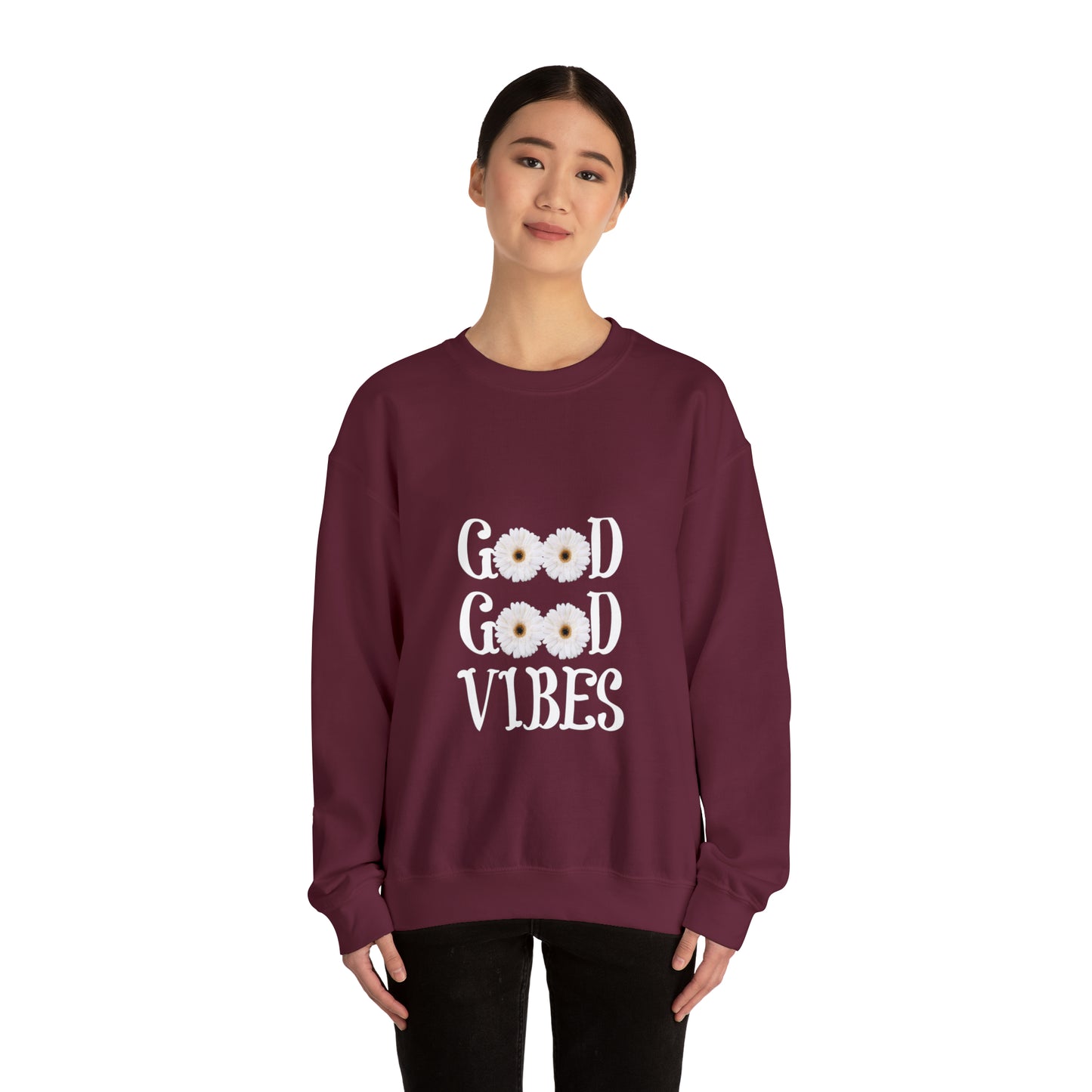 Good Vibes Sweatshirt, Unisex Heavy Blend™ Crewneck Sweatshirt