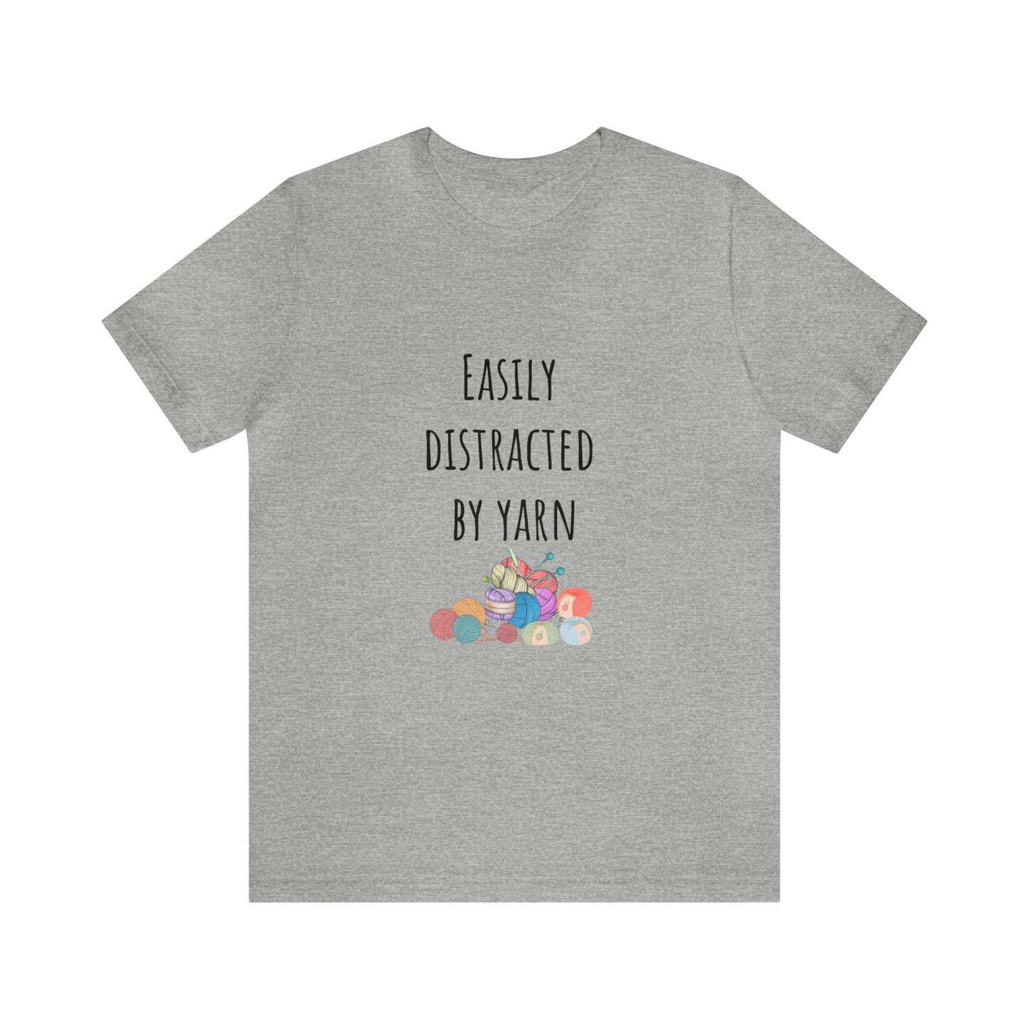 Easily distracted by yarn Christmas gift for yarn lover Funny yarn shirt crochet lover gift Gift for knitting lover Gift for Mom daughter