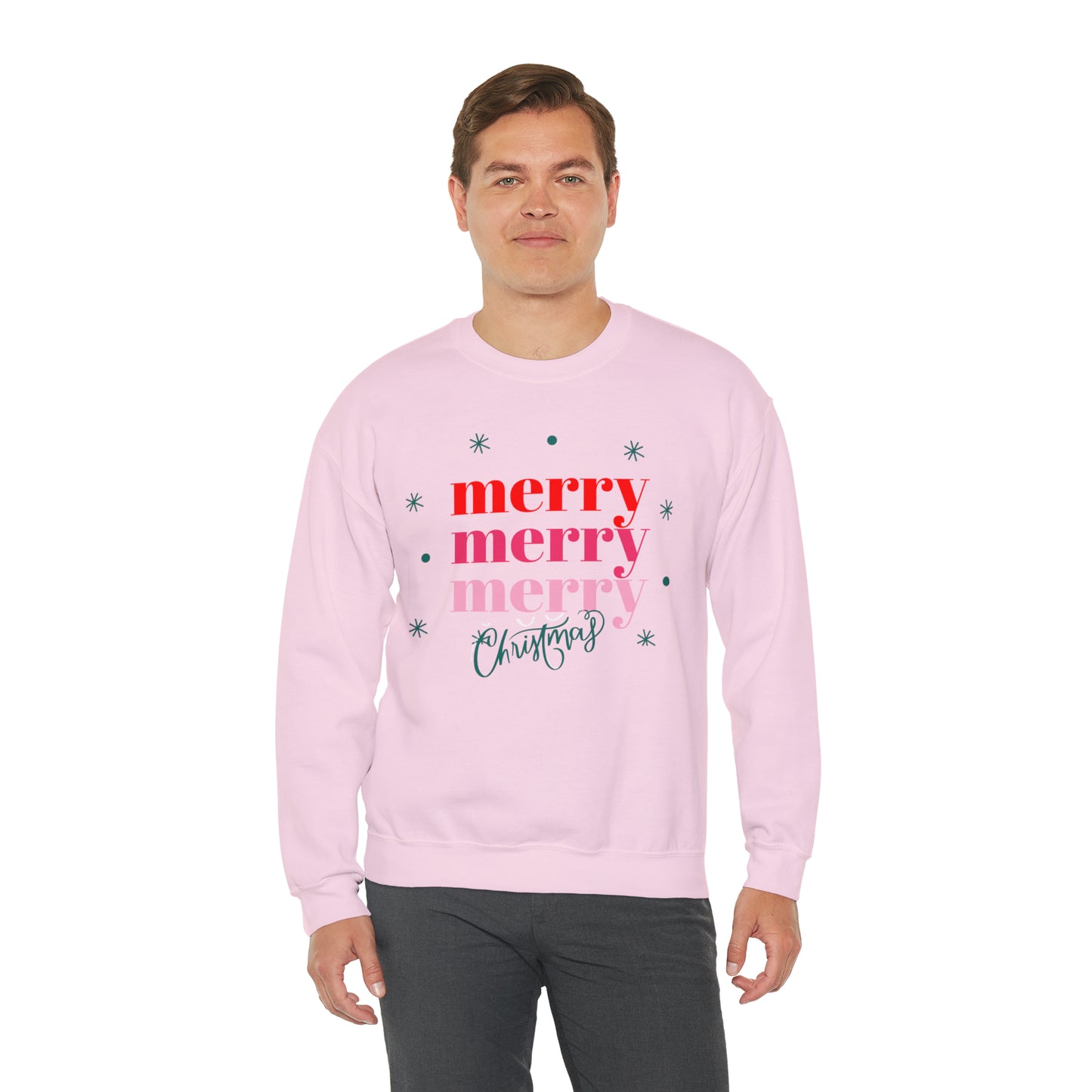 Festive AF sweater Pink Merry Bright Christmas Sweatshirt for Women Christmas Shirt Sweater Holiday Christmas gift for her gift for him