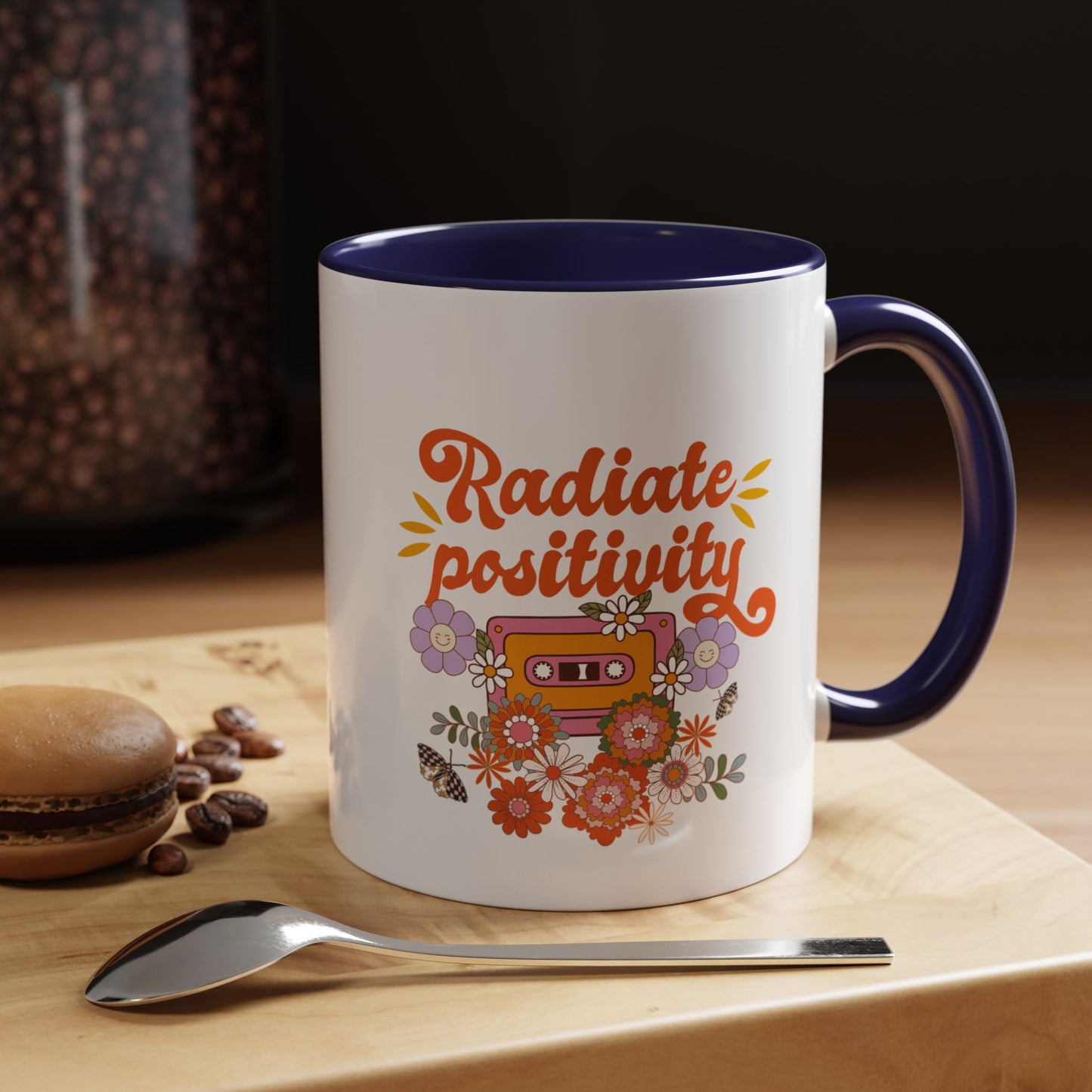 Copy of Radiate positivity mug Morning affirmation mug shining light mug Delulu mug retro gift Christmas gift for her gift for him bestie gift