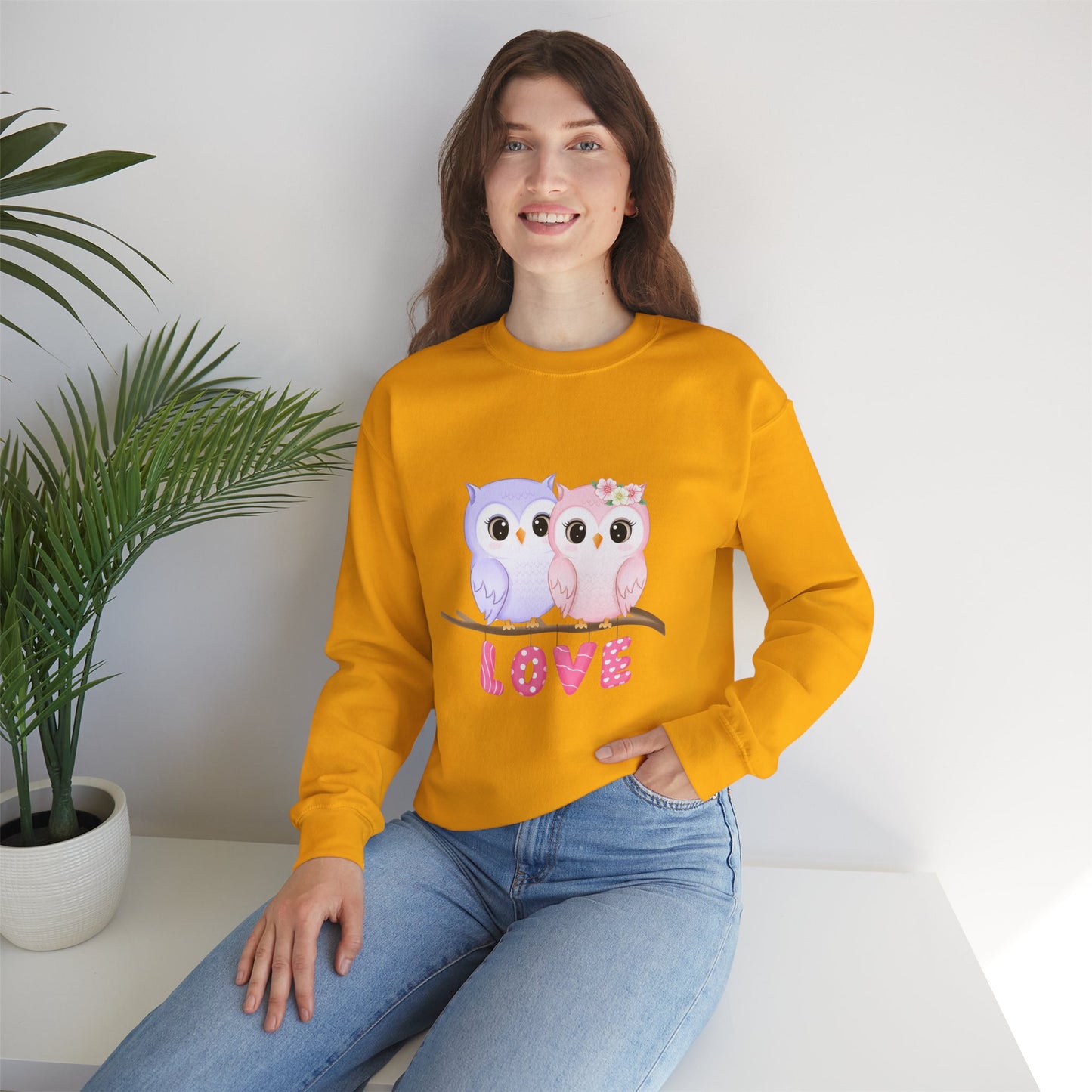 Owl Love sweater valentines Day sweatshirt valentines day shirt best friend gift for her Unisex owl sweater Love shirt unique holiday gift