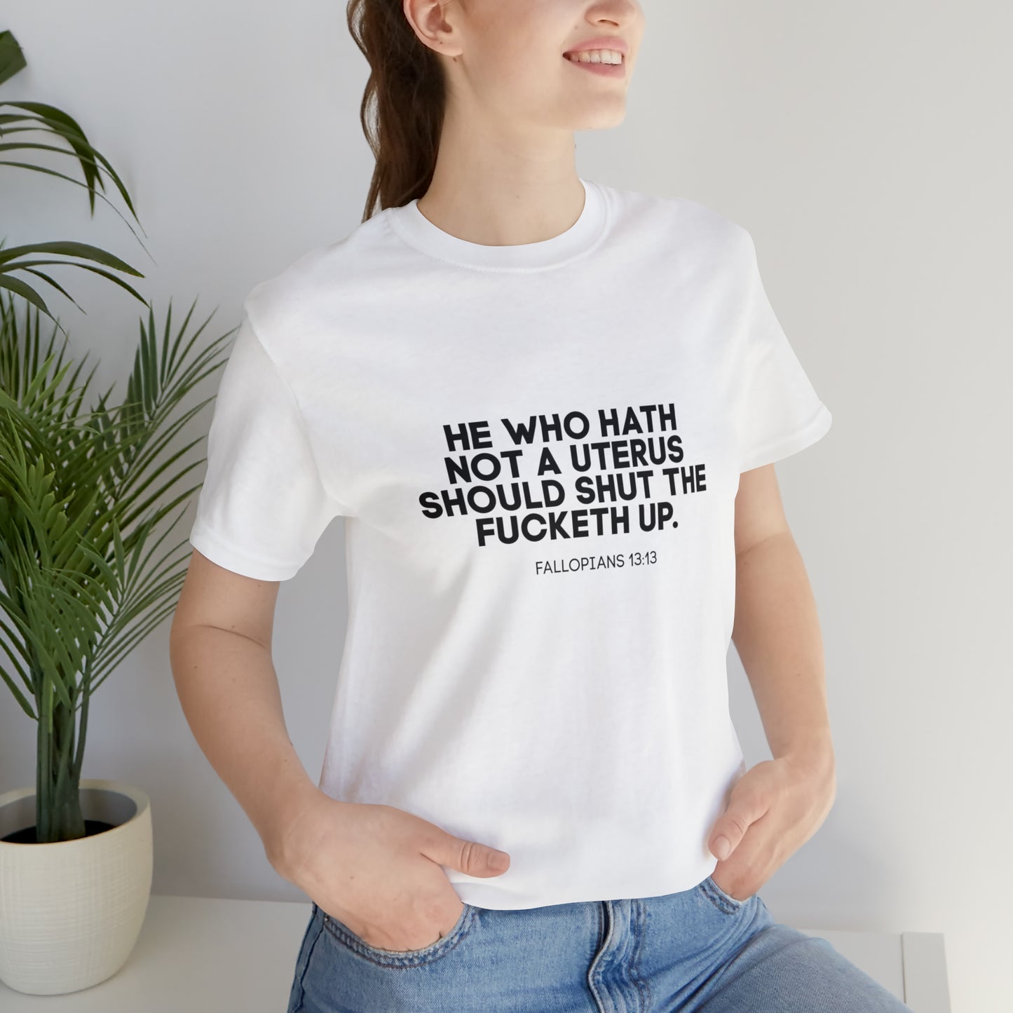 He who hath no uterus should shut the fucketh up shirt, Women's rights crop top, human rights, march shirt,Champion Women's Cropped T-Shirt