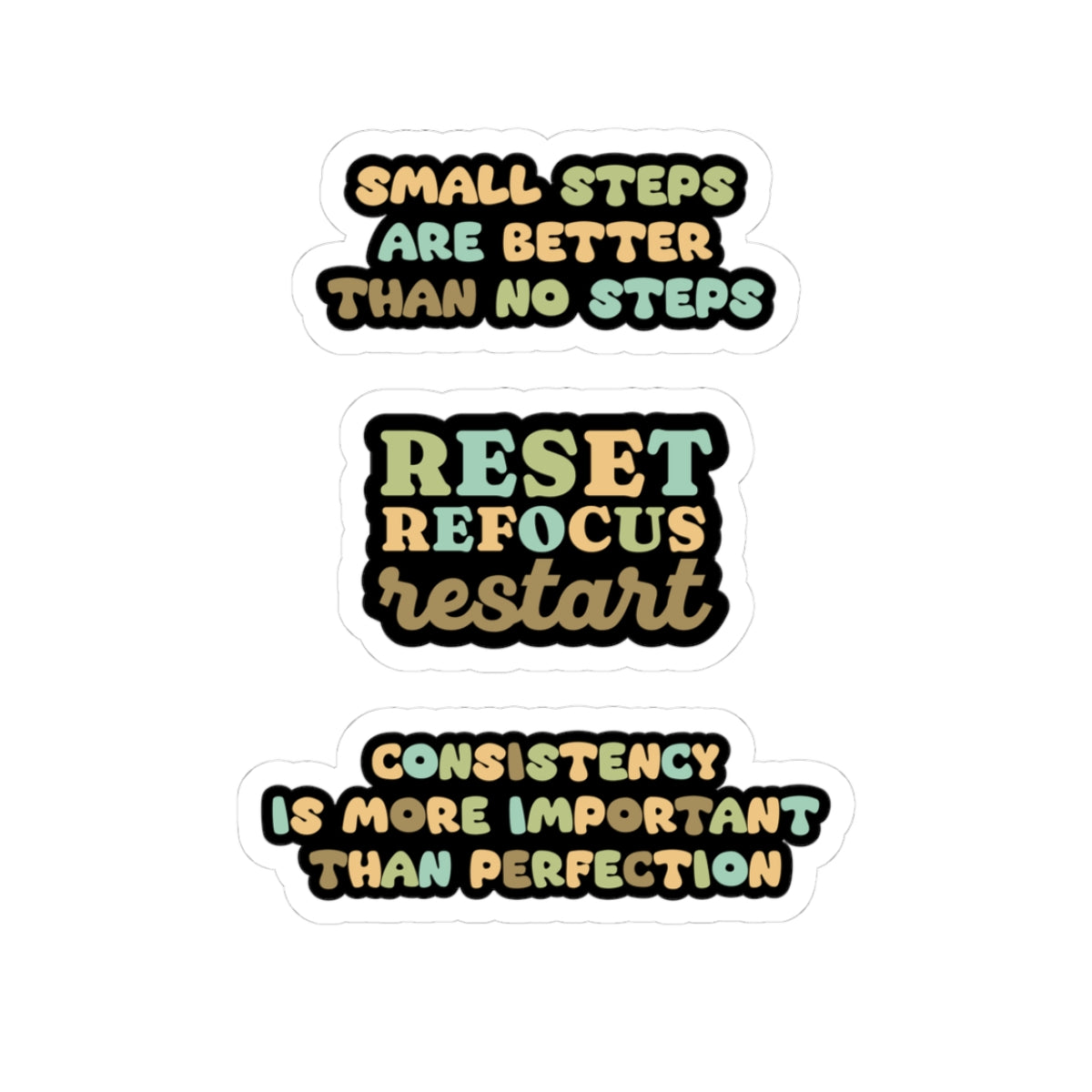 Motivational sticker page consistency sticker over perfection sticker small steps sticker bestie sticker teddy bear stickers bestfriend