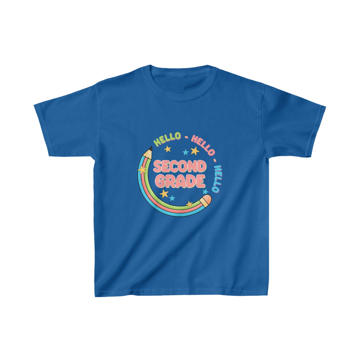 Hello second grade T shirt 2nd grade shirt Kids style Heavy Cotton Tee