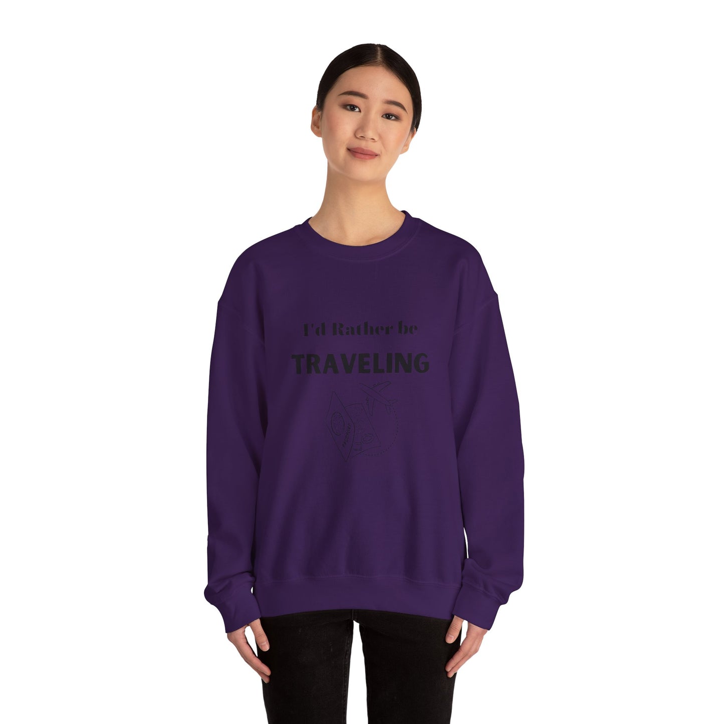 I'd rather be traveling sweater travel lover gift vacation sweatshirt valentines shirt gift for her best friend gift galentine's day