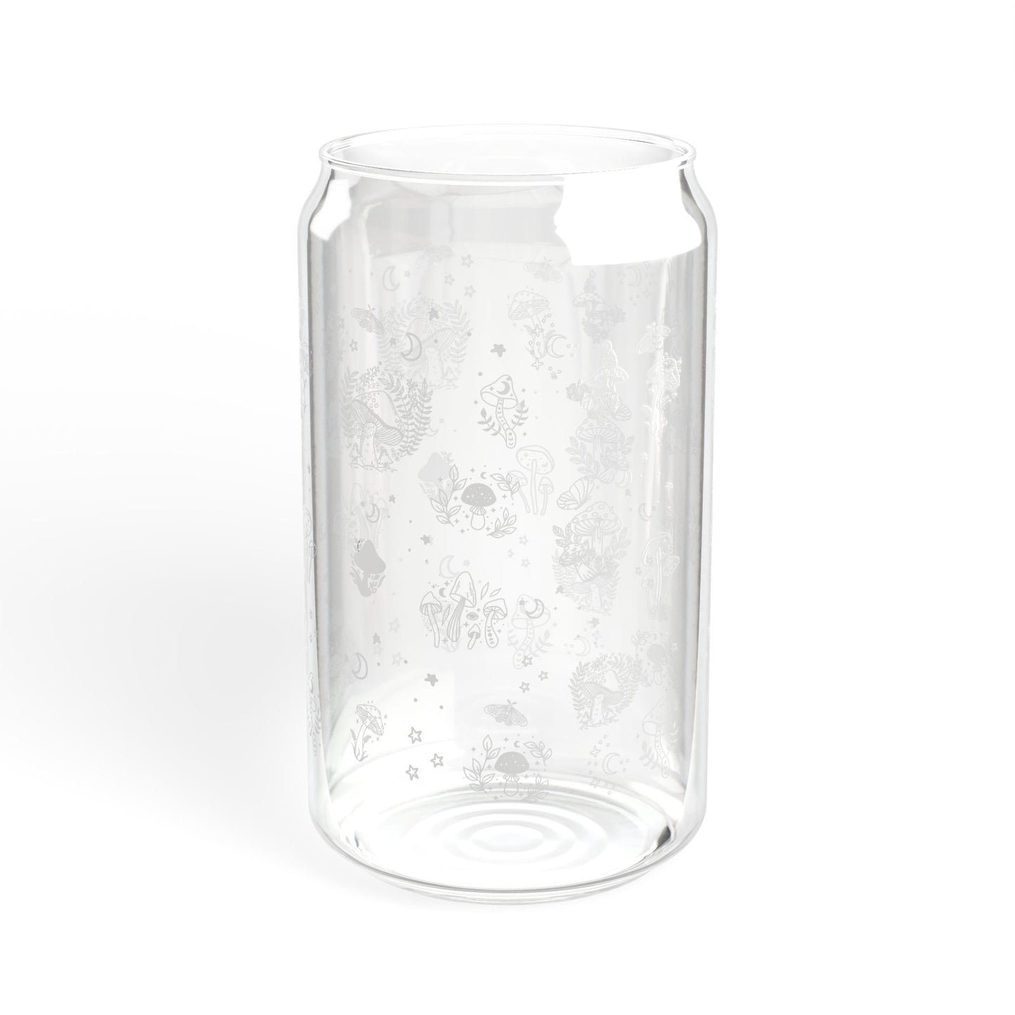 Mushroom glass coffee glass Autumn leaves moth glass sipper glass floral glass gift for her gift for teacher for mom bestie Sipper Glass