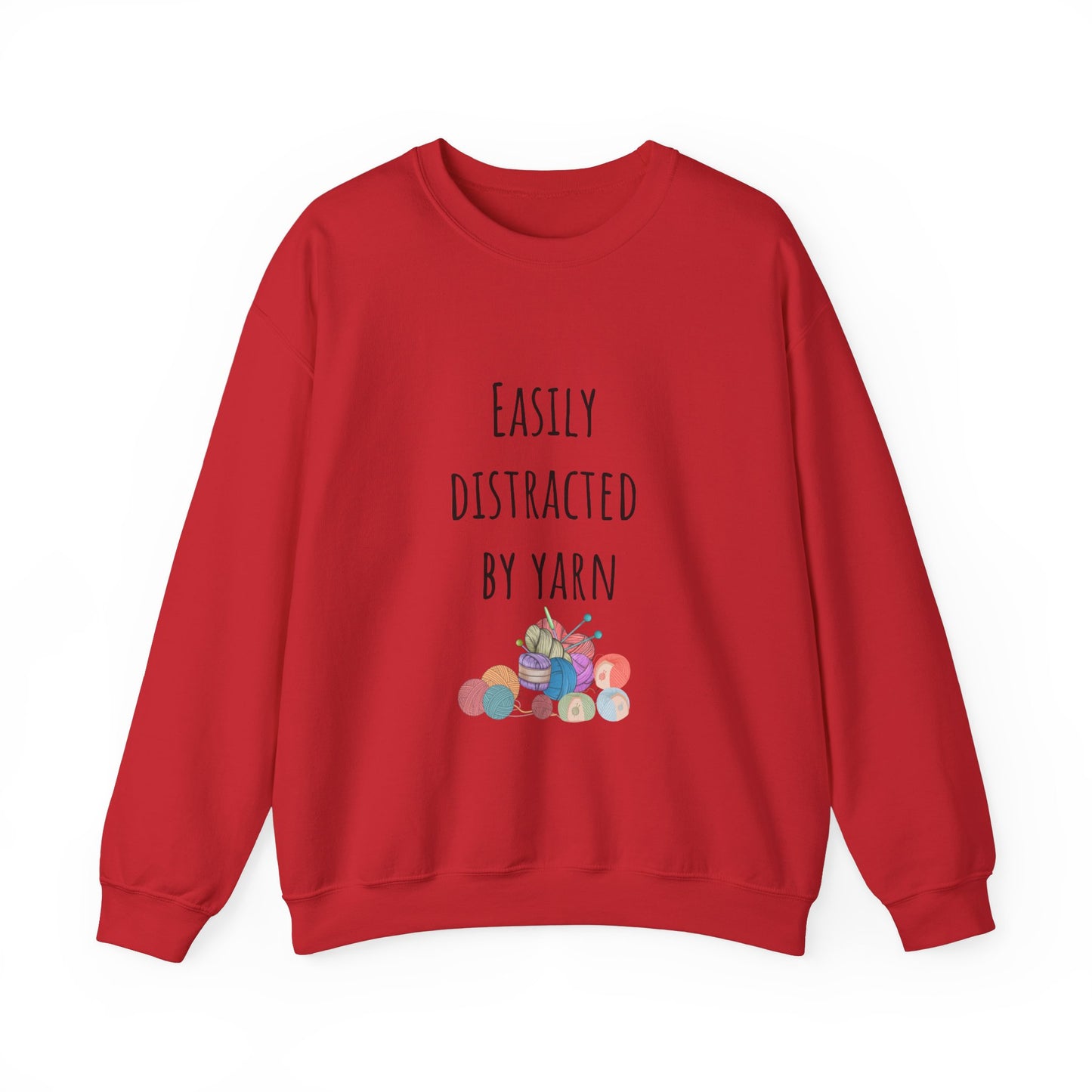 Easily distracted by yarn Sweatshirt Christmas gift for crochet lover gift knitting gift for him gift for her best friend gift funny crochet