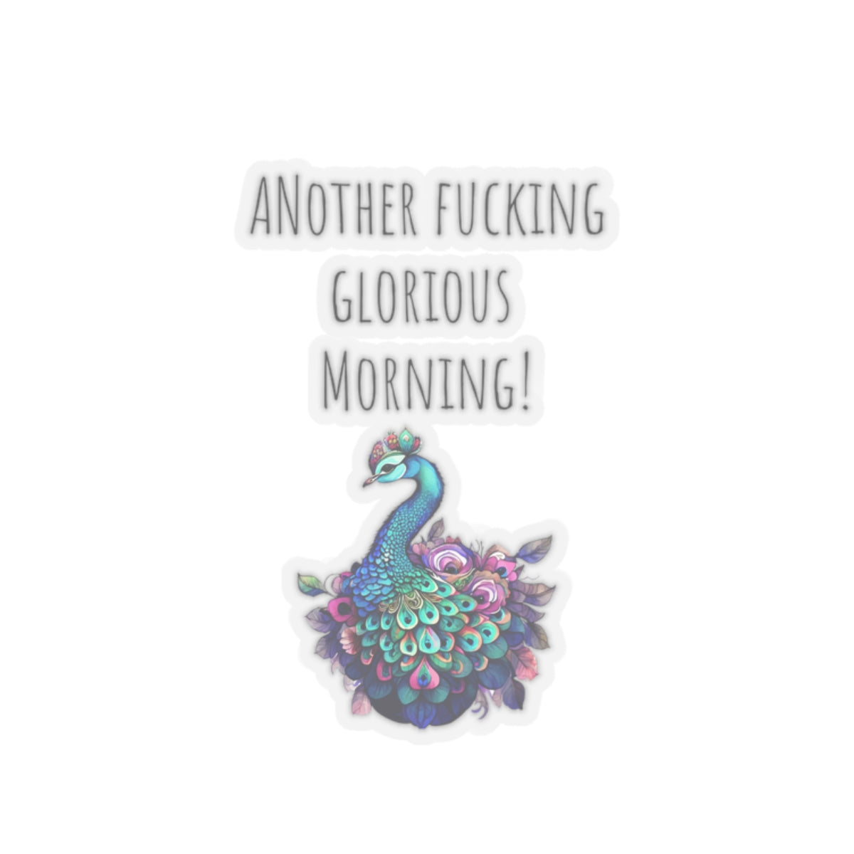Glorious morning sticker ostrich sticker funny coworker gift funny mom gift bestfriend gift Kiss-Cut Stickers Halloween stickers sticker