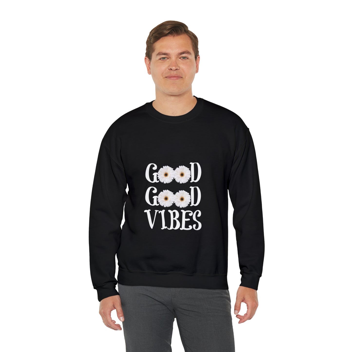 Good Vibes Sweatshirt, Unisex Heavy Blend™ Crewneck Sweatshirt