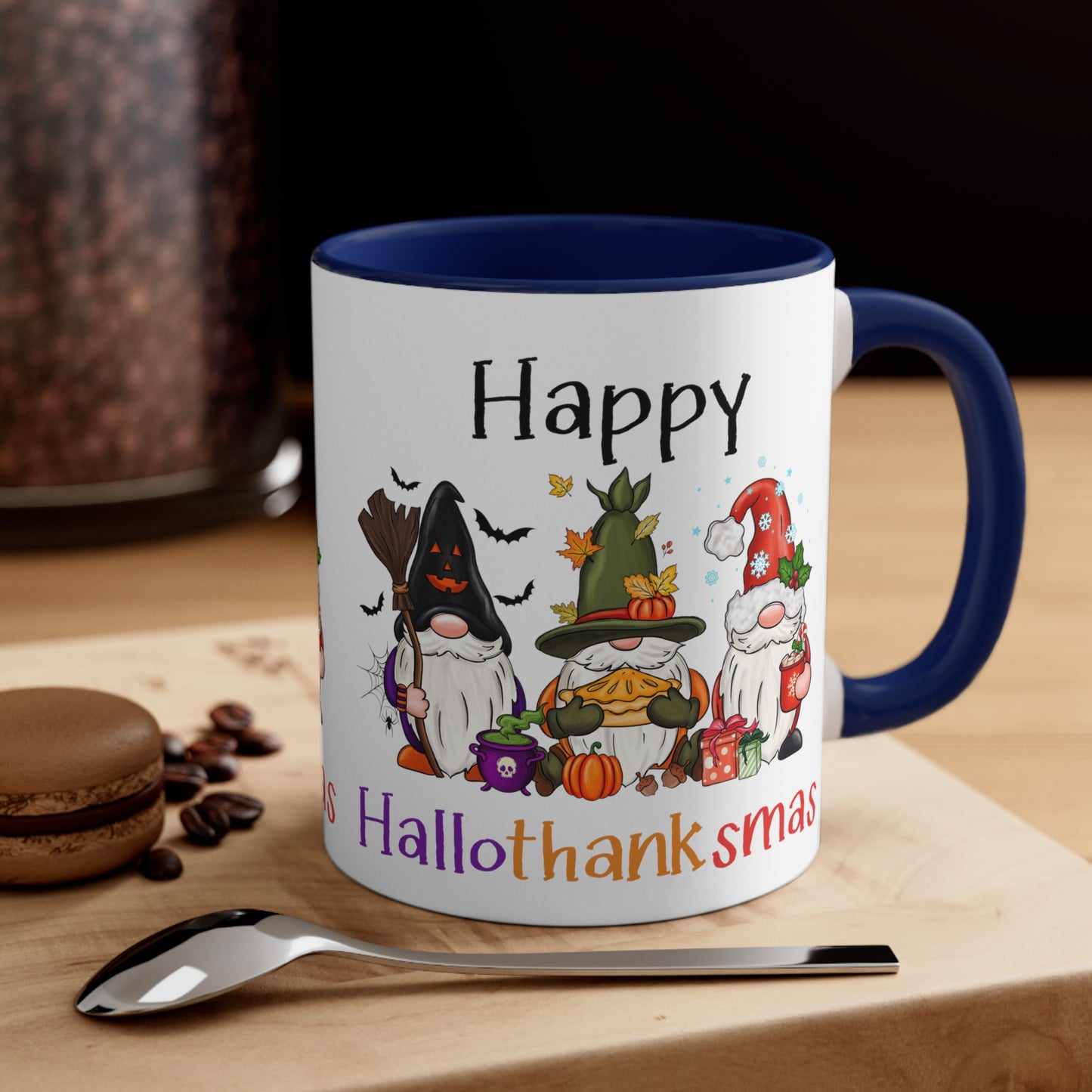 Gnome lover gift Halloween Mug Happy Hallothanksmas Spooky Teacher gift Appreciation mug gift coffee mug gift for her gift for him 11oz