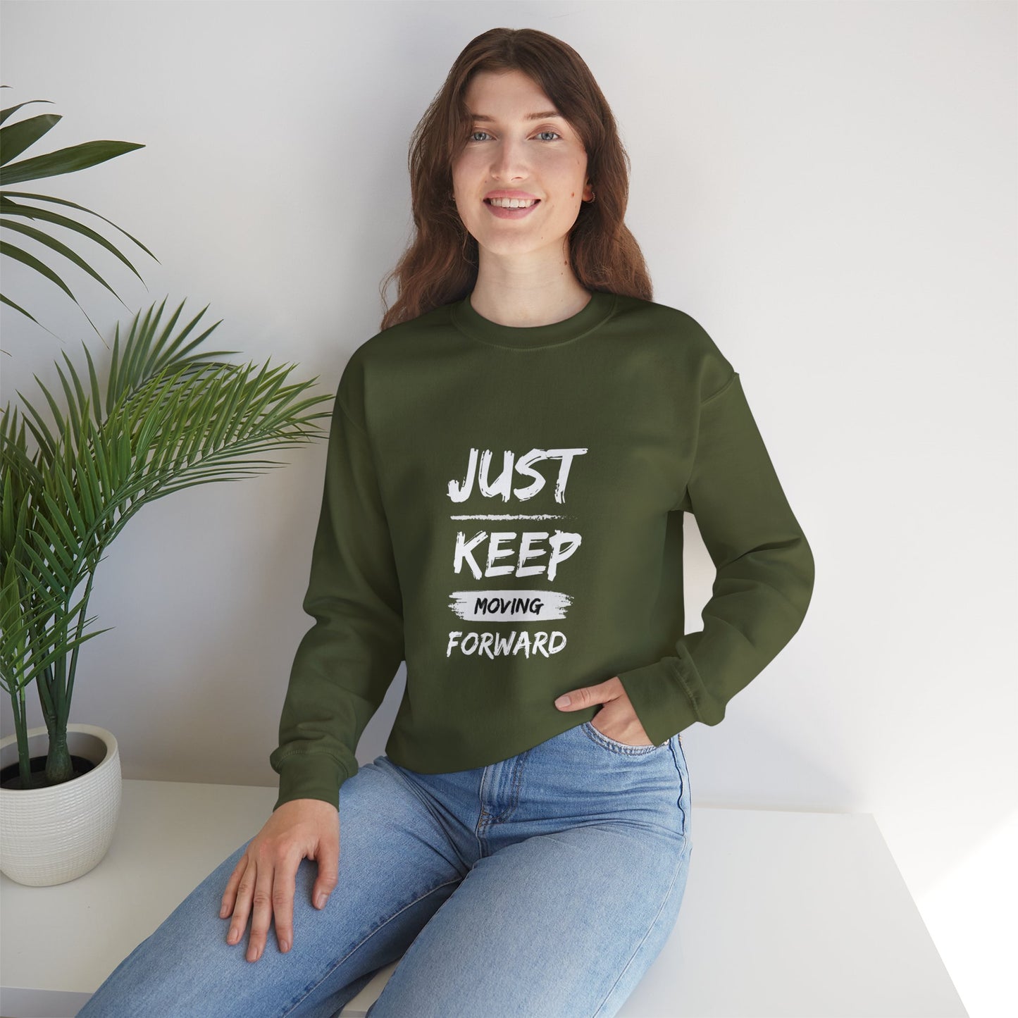 Just keep moving forward sweater motivational sweater gift for her gift for him entrepreneur gift birthday gift Christmas sweatshirt