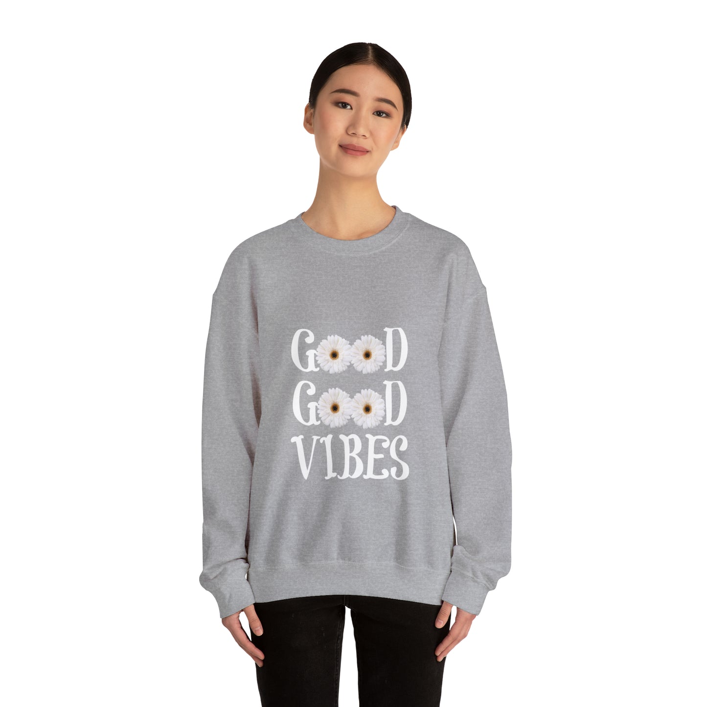 Good Vibes Sweatshirt, Unisex Heavy Blend™ Crewneck Sweatshirt