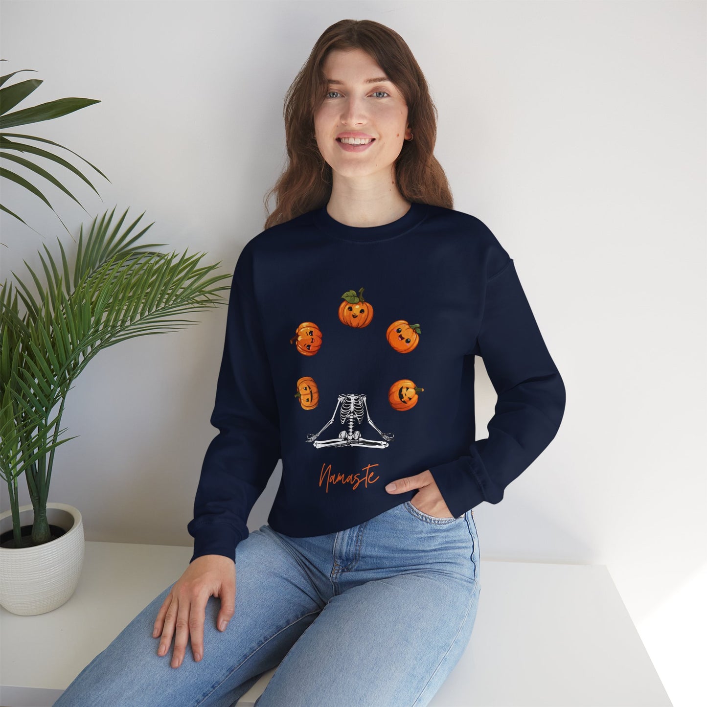 Namaste Halloween sweater Halloween sweater ghost fall leaves sweater Halloween Sweatshirt Era Tour sweater best friend gift for her Unisex