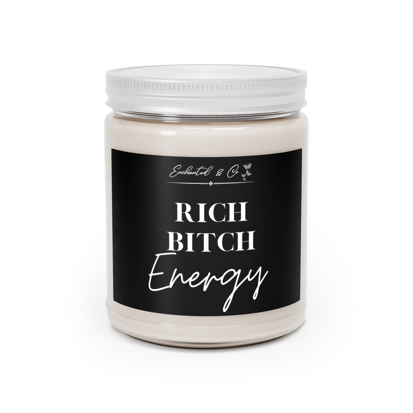 Rich Bitch energy candle Boss babe gift Christmas gift for her meditation candle best friend gift Vanilla scented candle handpoured candle