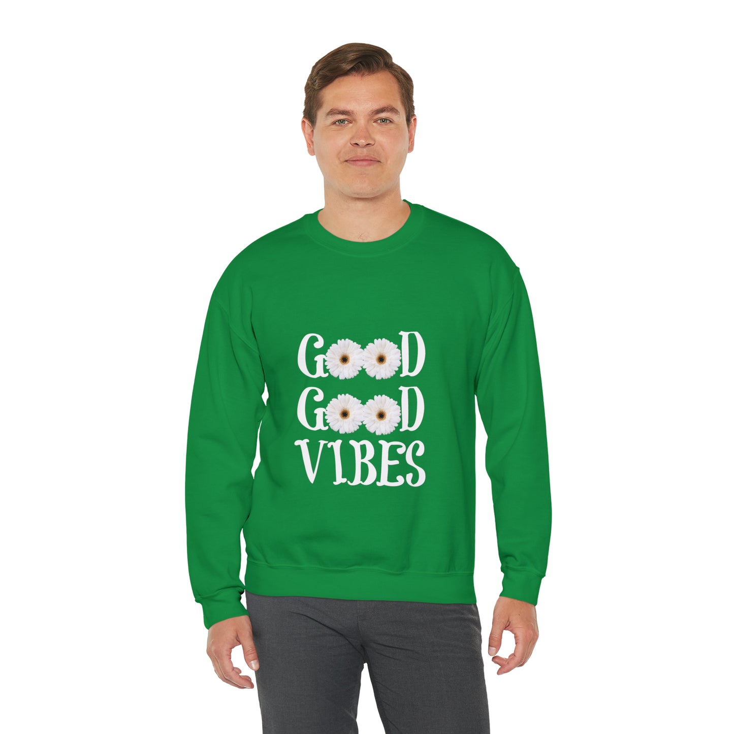Good Vibes Sweatshirt, Unisex Heavy Blend™ Crewneck Sweatshirt