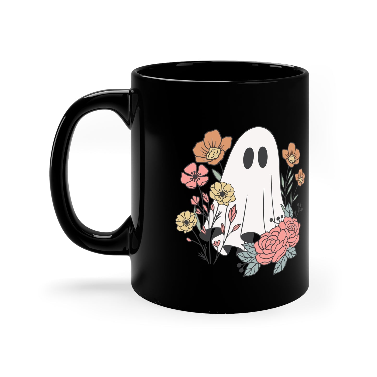 Halloween lover gift Halloween mug ghost mug coffee lover gift tea lover gift for her gift for him Mug Bestfriend Christmas 11oz Black Mug