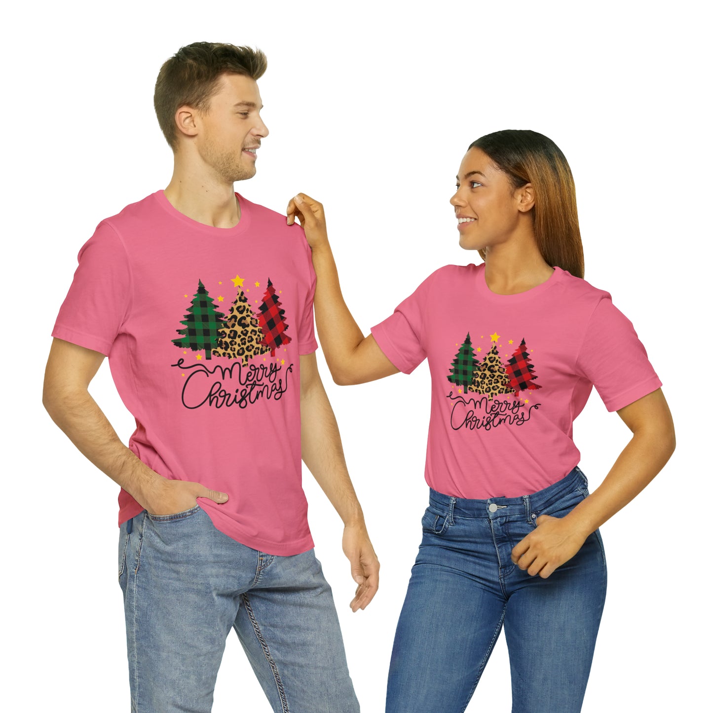 Festive AF shirt Pink Merry Bright Christmas Tshirt for Women Men Christmas Shirt Sweater Holiday Christmas gift for her gift for him Plaid
