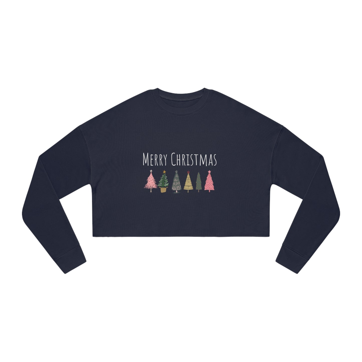 Merry Christmas sweater Women's Cropped Sweatshirt Christmas gift for her gift for wife