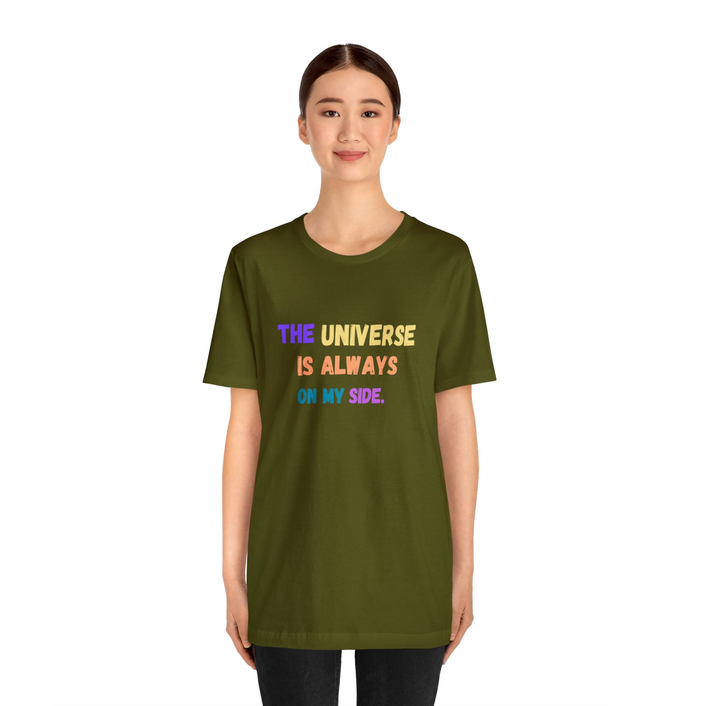 Spiritual shirt universe shirt yogawear gift for him gift for her best friend gift birthday gift Universe is always on my side T-shirt