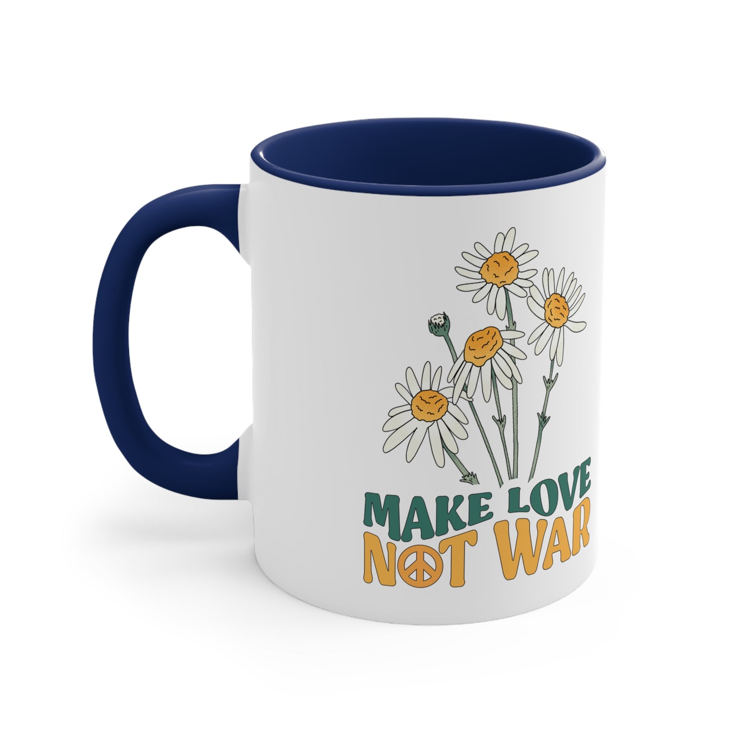 Make love not war mug Crochet lover gift yarn lover gift knitting gift creativemaker gift coffee lover gift tea gift for her gift for him Coffee Mug 11oz