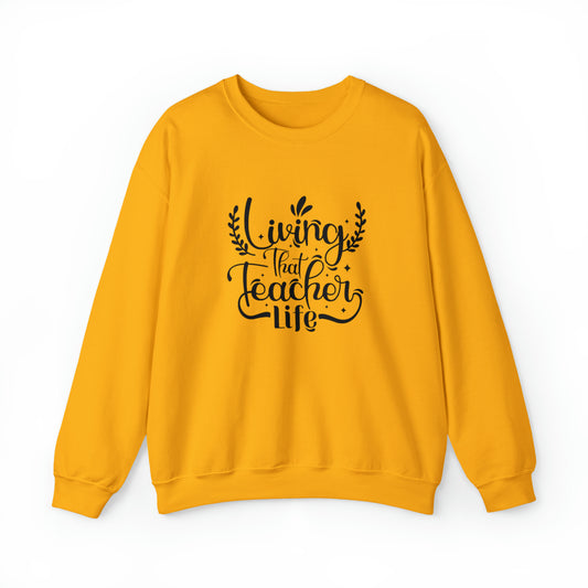 Living that teacher life Sweatshirt,Teach love inspire sweater,Teacher mode shirt,Christmas Sweater,Christmas gift,teacher appreciation gift