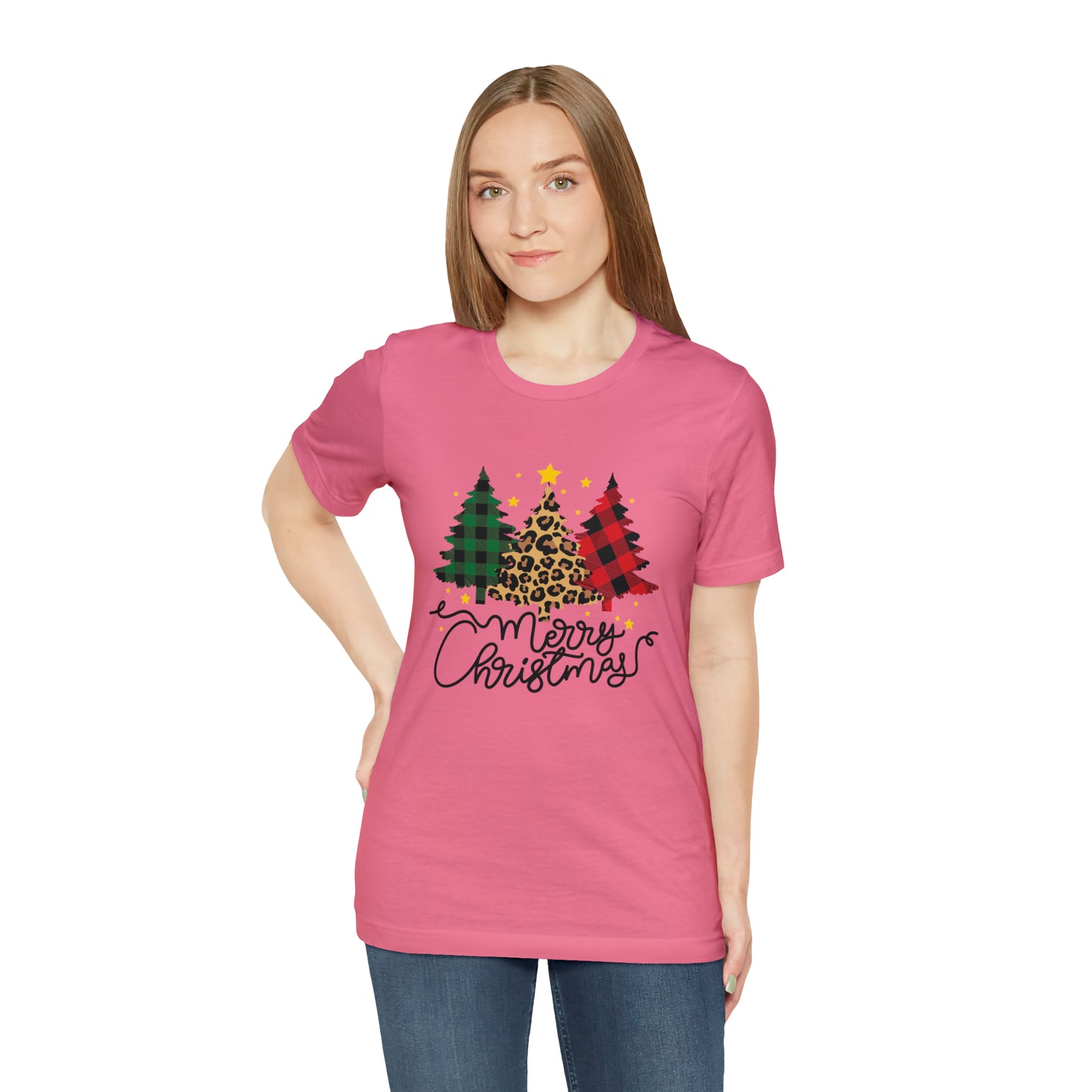 Festive AF shirt Pink Merry Bright Christmas Tshirt for Women Men Christmas Shirt Sweater Holiday Christmas gift for her gift for him Plaid