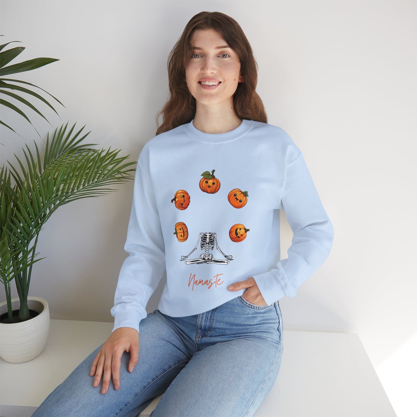 Namaste Halloween sweater Halloween sweater ghost fall leaves sweater Halloween Sweatshirt Era Tour sweater best friend gift for her Unisex