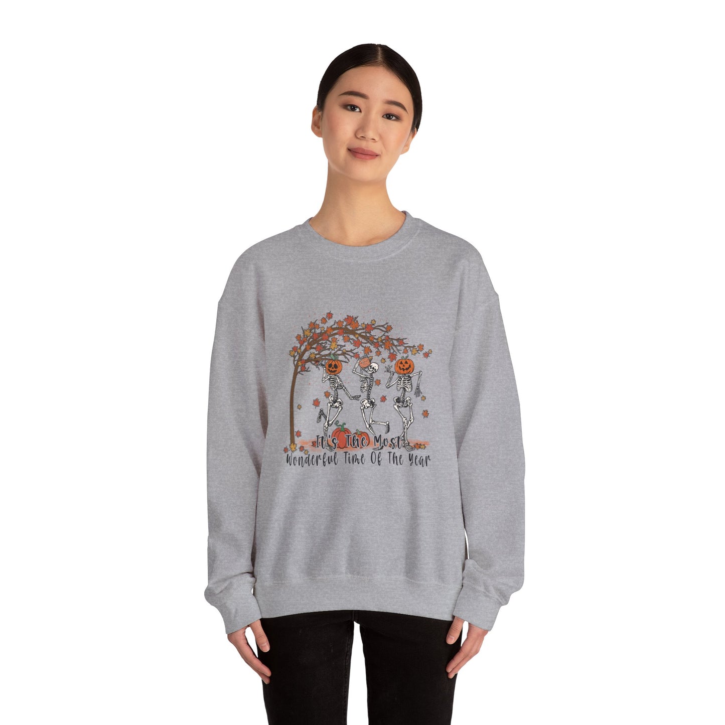 Halloween sweatshirt skeleton fall vibes Its the most wonderful time of the year sweater funny Halloween sweater fall Shirt best friend gift