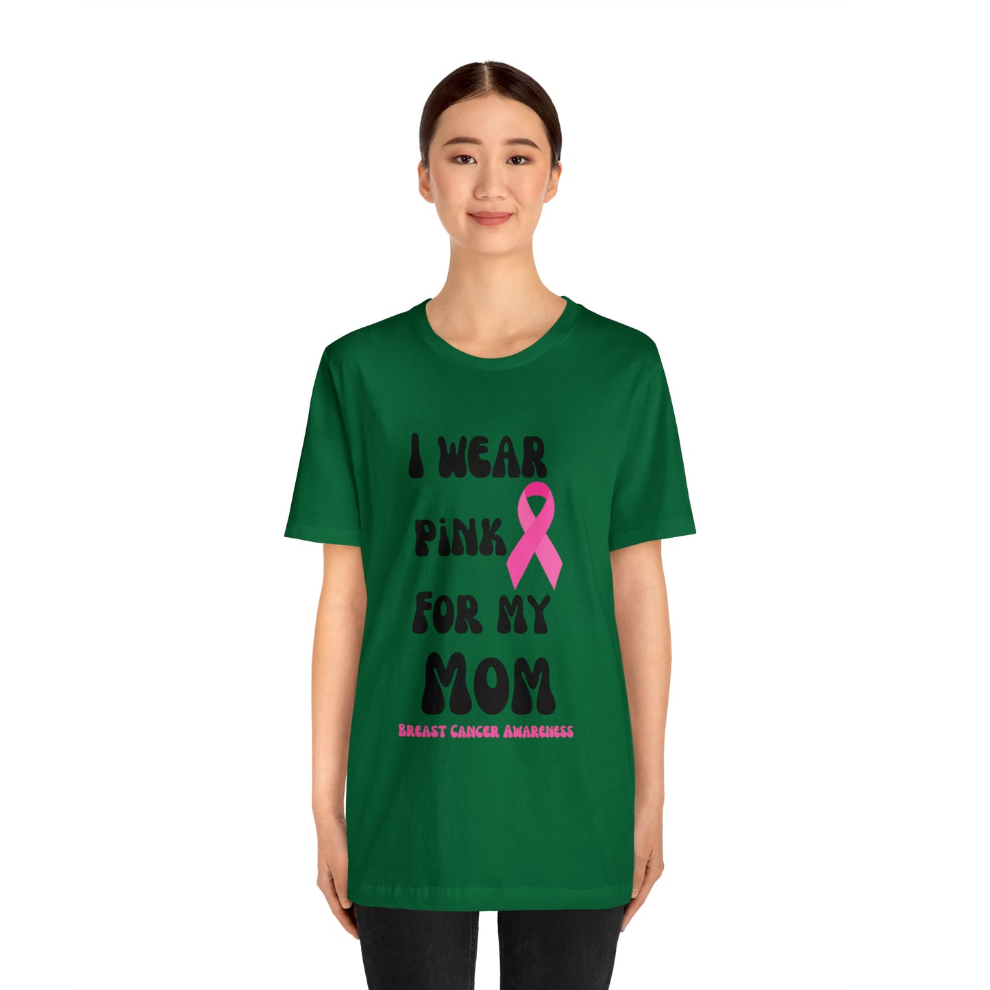 Breast cancer awareness shirt I wear pink tshirt for my mom shirt survivor Shirt October pink awareness Gift Christmas gift