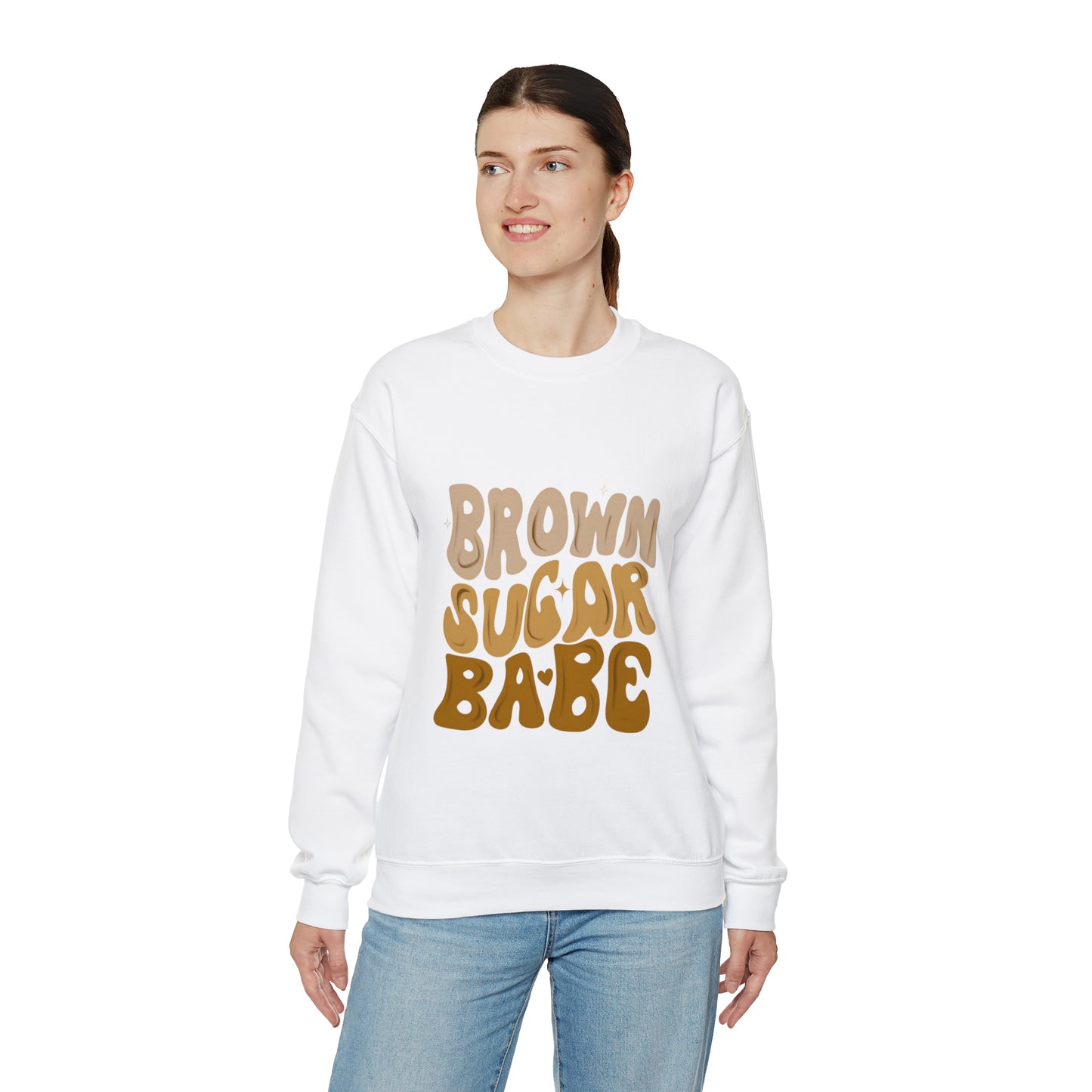 Brown Sugar Babe sweatshirt, Brown Beauty shirt, Birthday gift for her, Melanin sweatshirt, Unisex Heavy Blend Crewneck Sweatshirt