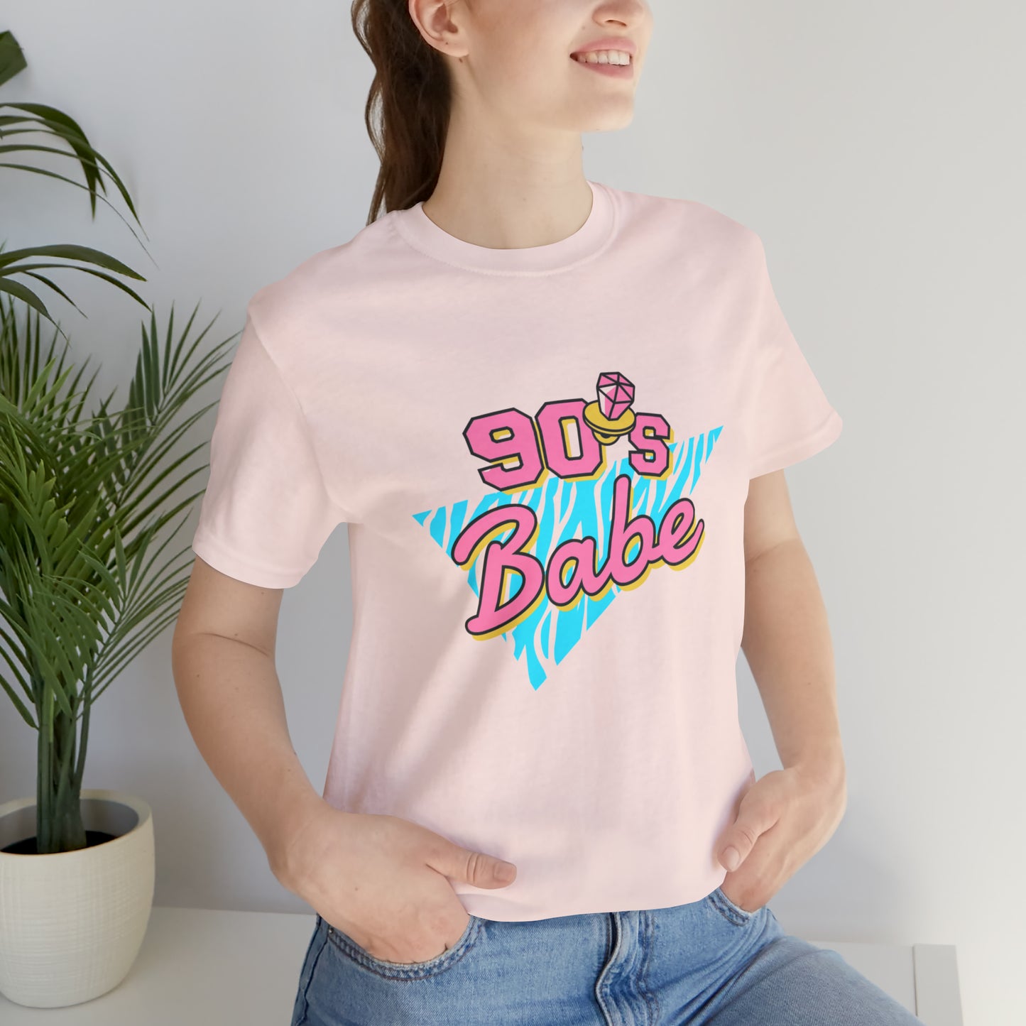90's Babe shirt, gift for her, Christmas shirt, galantine gift best friend trip, Unisex Jersey Short Sleeve Tee