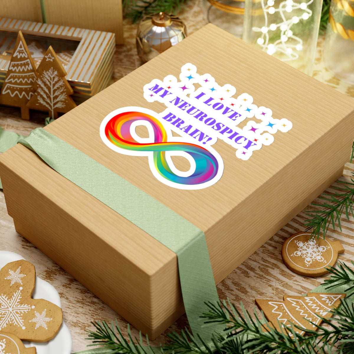 NeuroDivergent sticker I love my neurospicy brain sticker autism sticker neurospicy bestie gift for her bestfriend Kiss-CutSticker autism