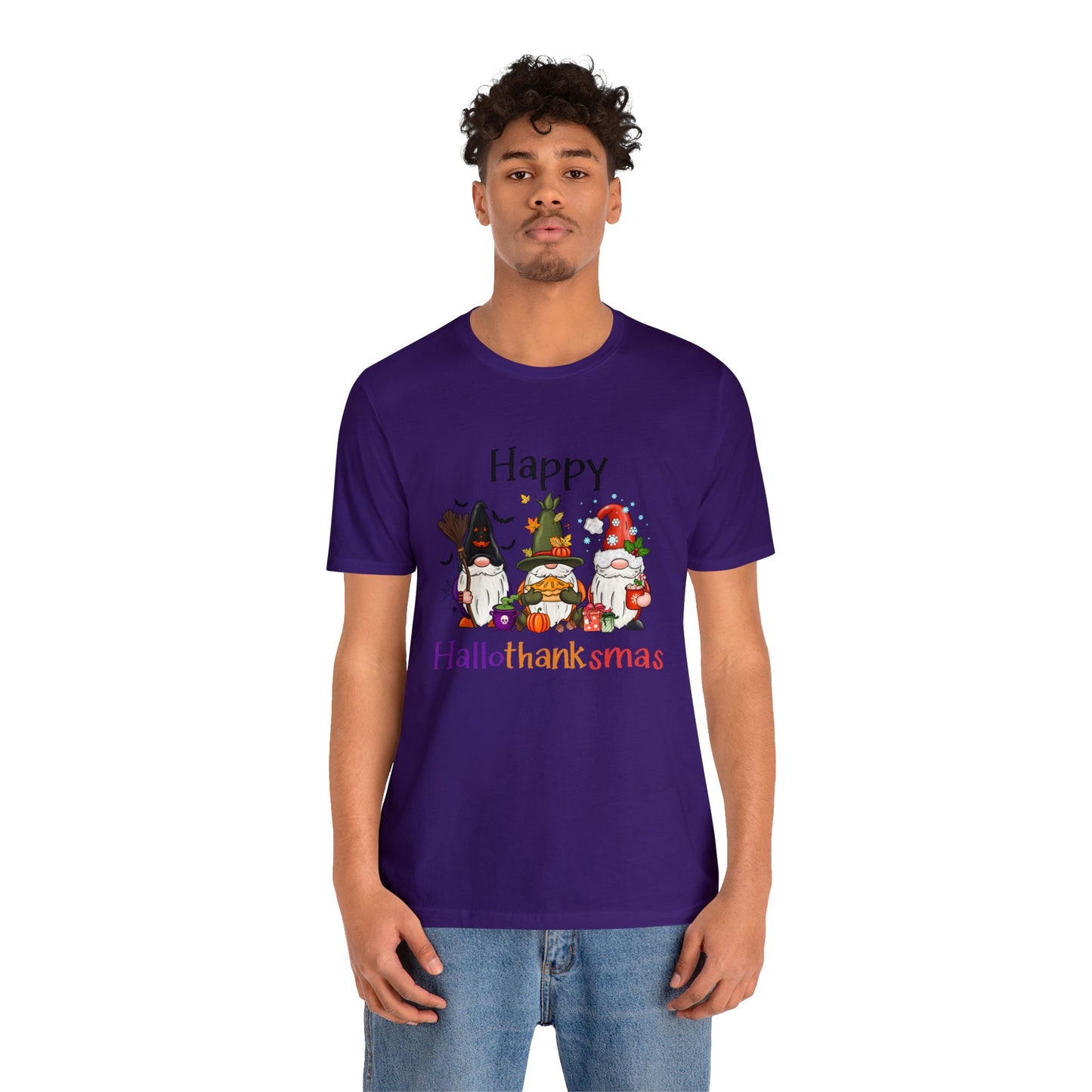 Gnomes lover gift gnomes Halloween shirt gift for her gift for him happy Hallothanksmas Shirt Unisex Tee Christmas gift Thanksgiving shirt