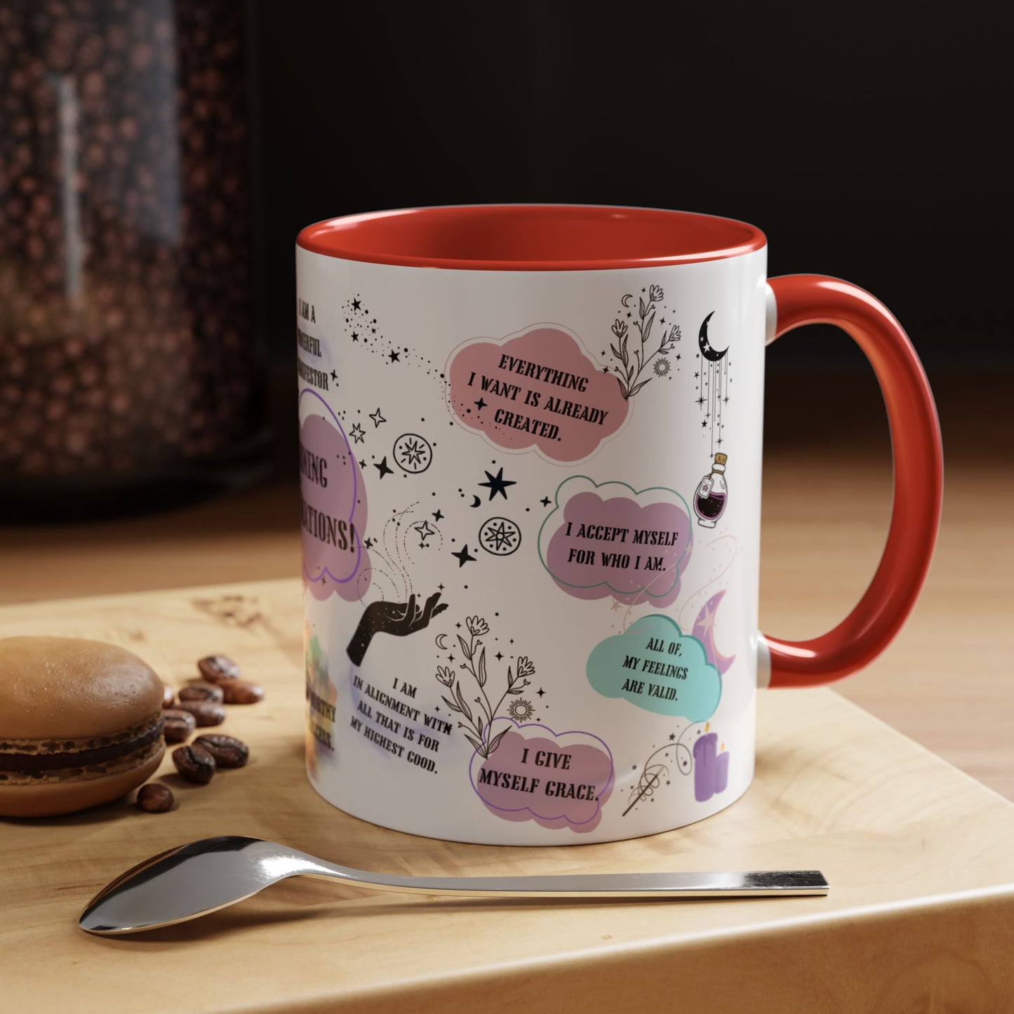 Morning affirmations mug positive motivation gift Christmas mug manifesting gift mug wicked mug bestie gift Coworker Gift coffee mug