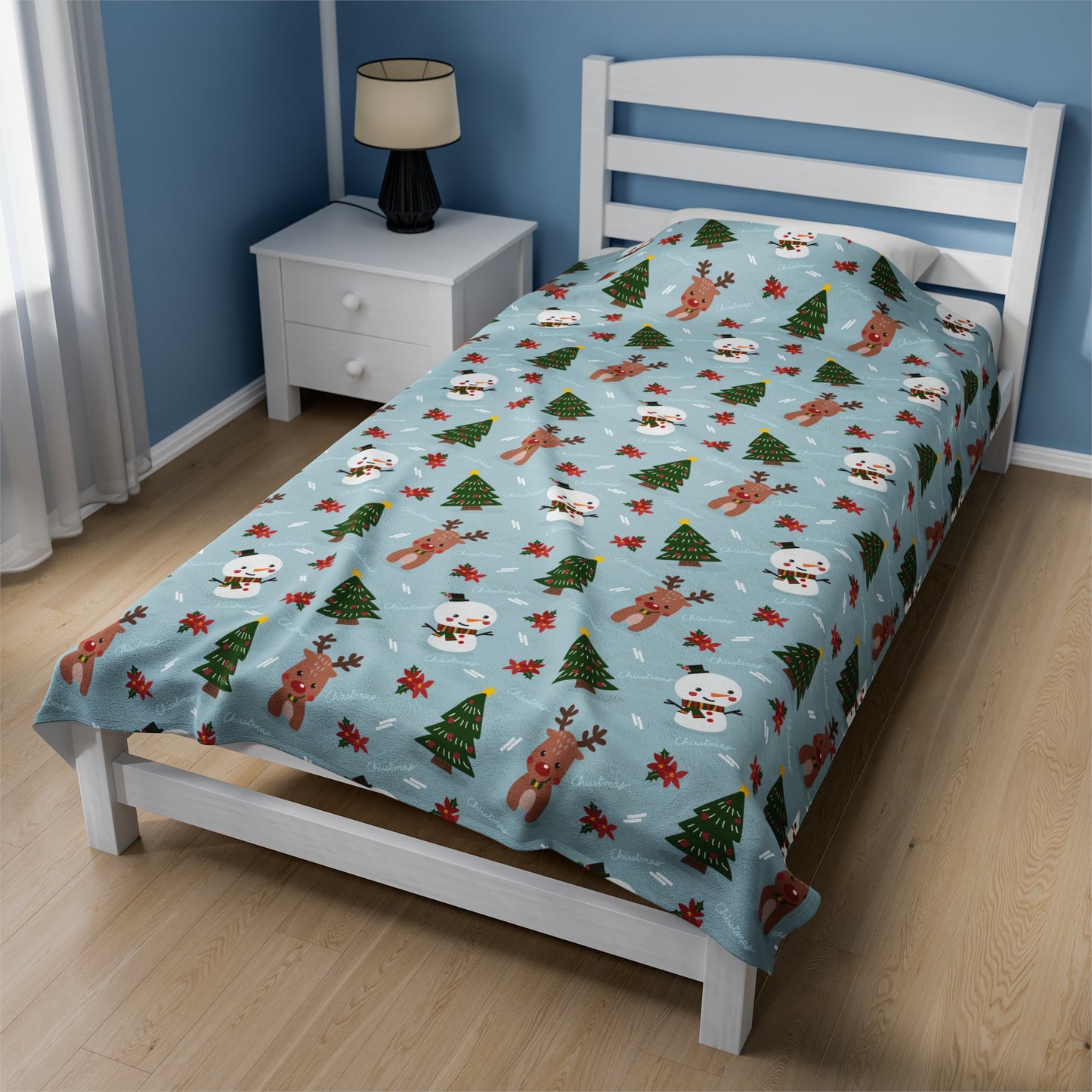 Snowman Christmas tree Blanket holiday blanket christmas movie watching blanket Merry christmas  blanket Velveteen Plush Blanket