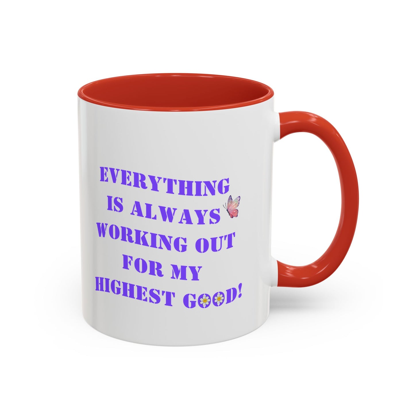 Everything is always working out for me mug Morning affirmation mug shining light mug Delulu mug Christmas gift for her gift for him bestie