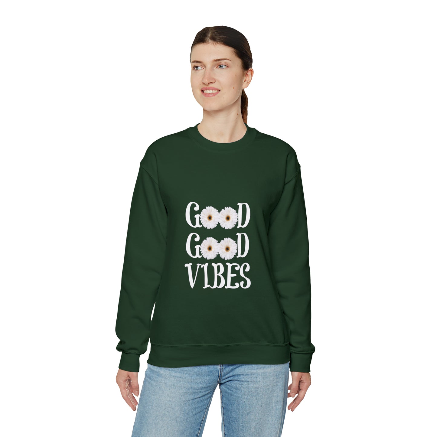 Good Vibes Sweatshirt, Unisex Heavy Blend™ Crewneck Sweatshirt