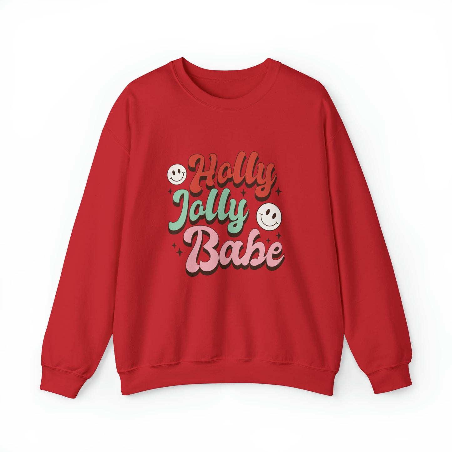 Holly Jolly Babe Christmas sweater Retro Christmas sweater Merry Christmas cupcake hot cocoa sweatshirt Bright Christmas gift for her