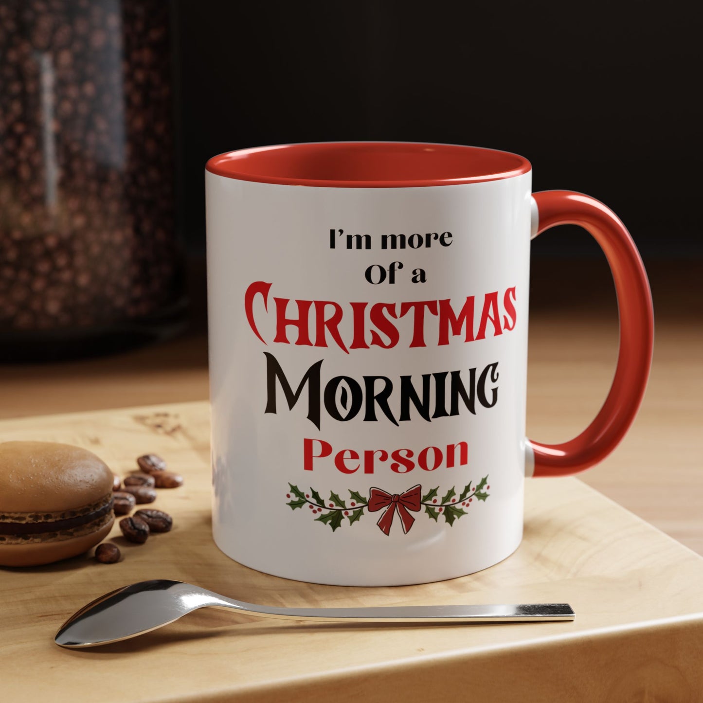 Christmas morning person mug Hot cocoa mug Christmas cheer mug funny holiday gift Christmas mug gift for mom mug bestie gift kids coffeemug